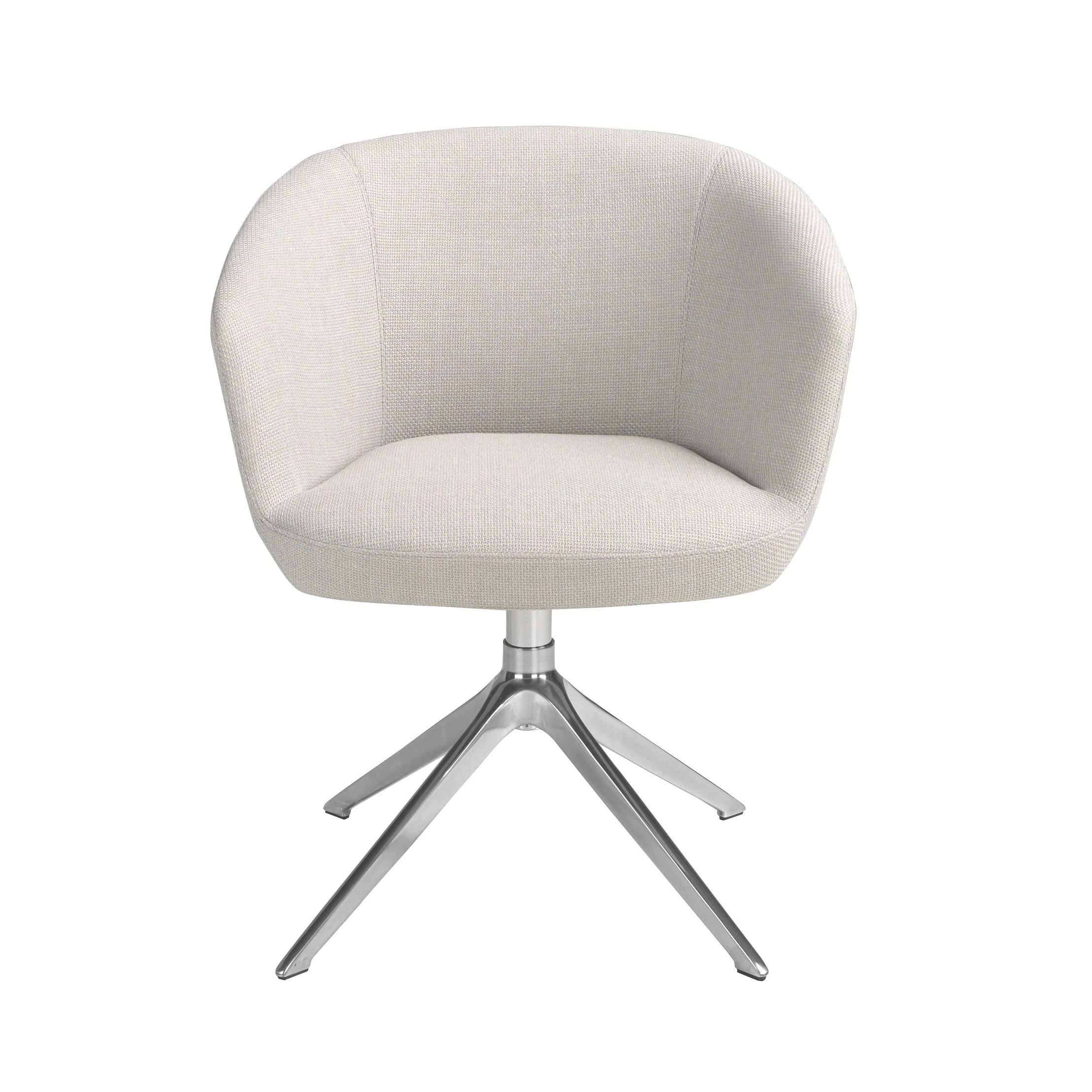 Chaise pivotante en tissu gris clair