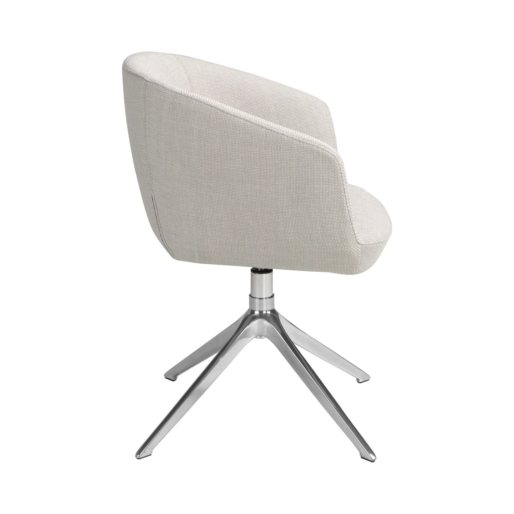 Chaise pivotante en tissu gris clair