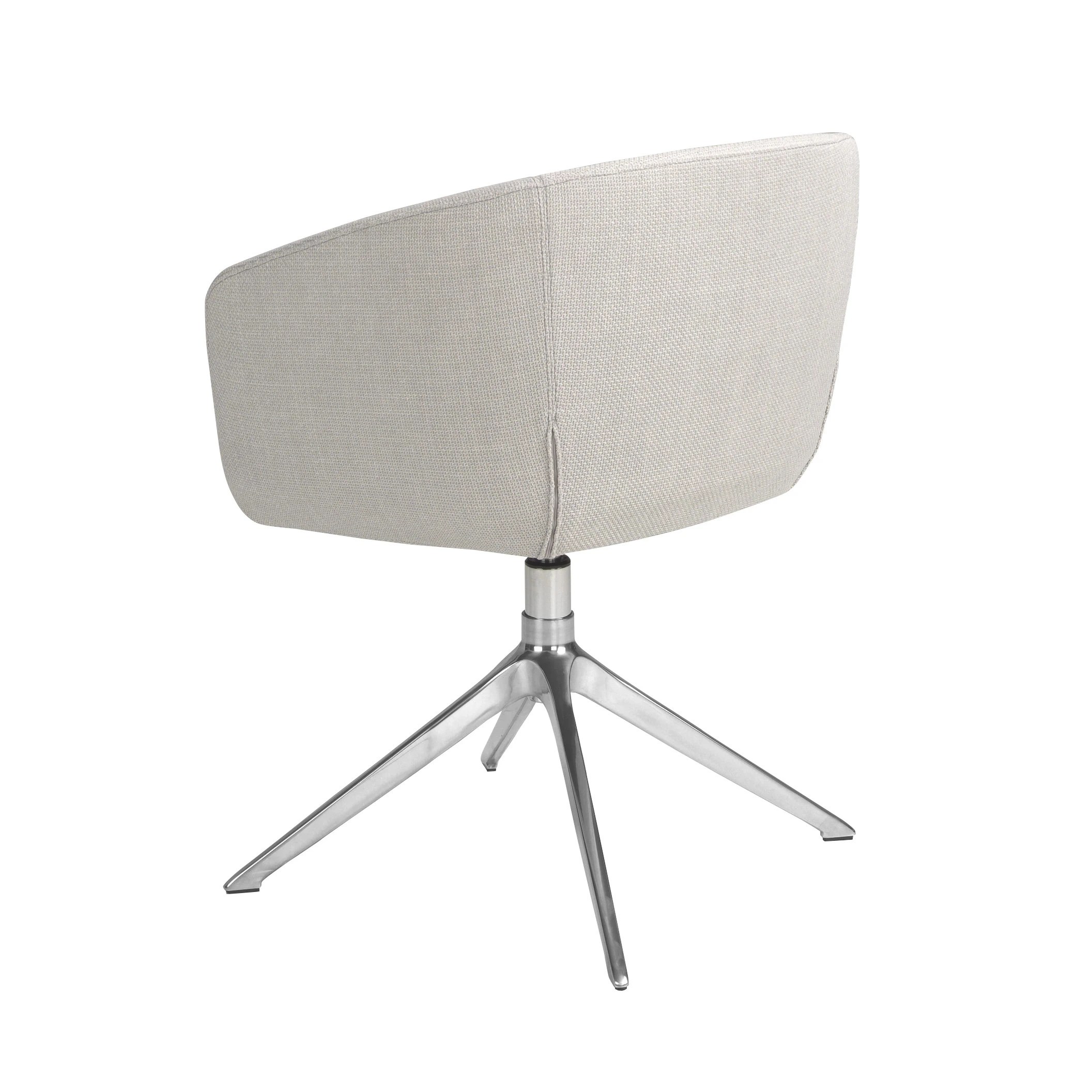 Chaise pivotante en tissu gris clair