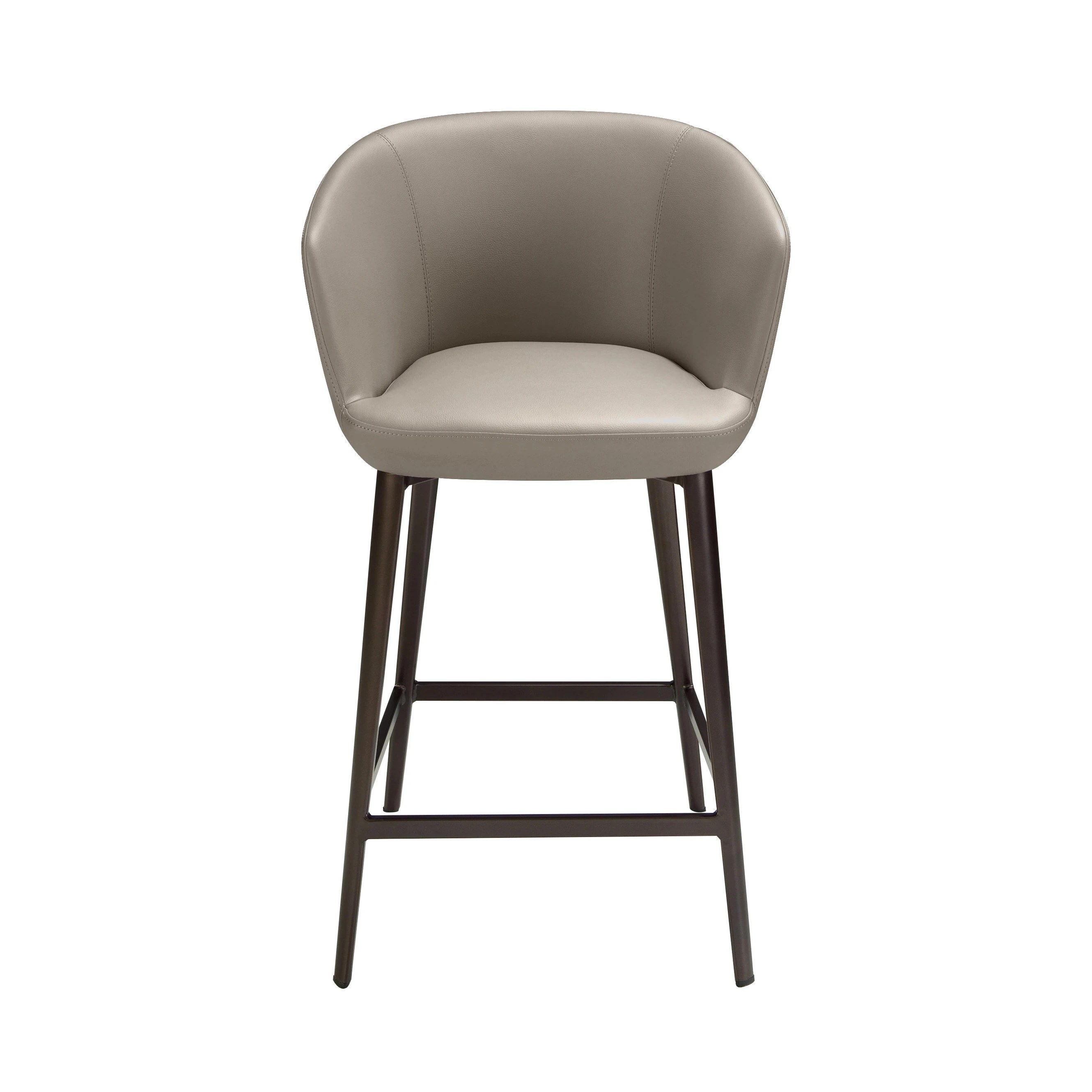 Tabouret en similicuir gris