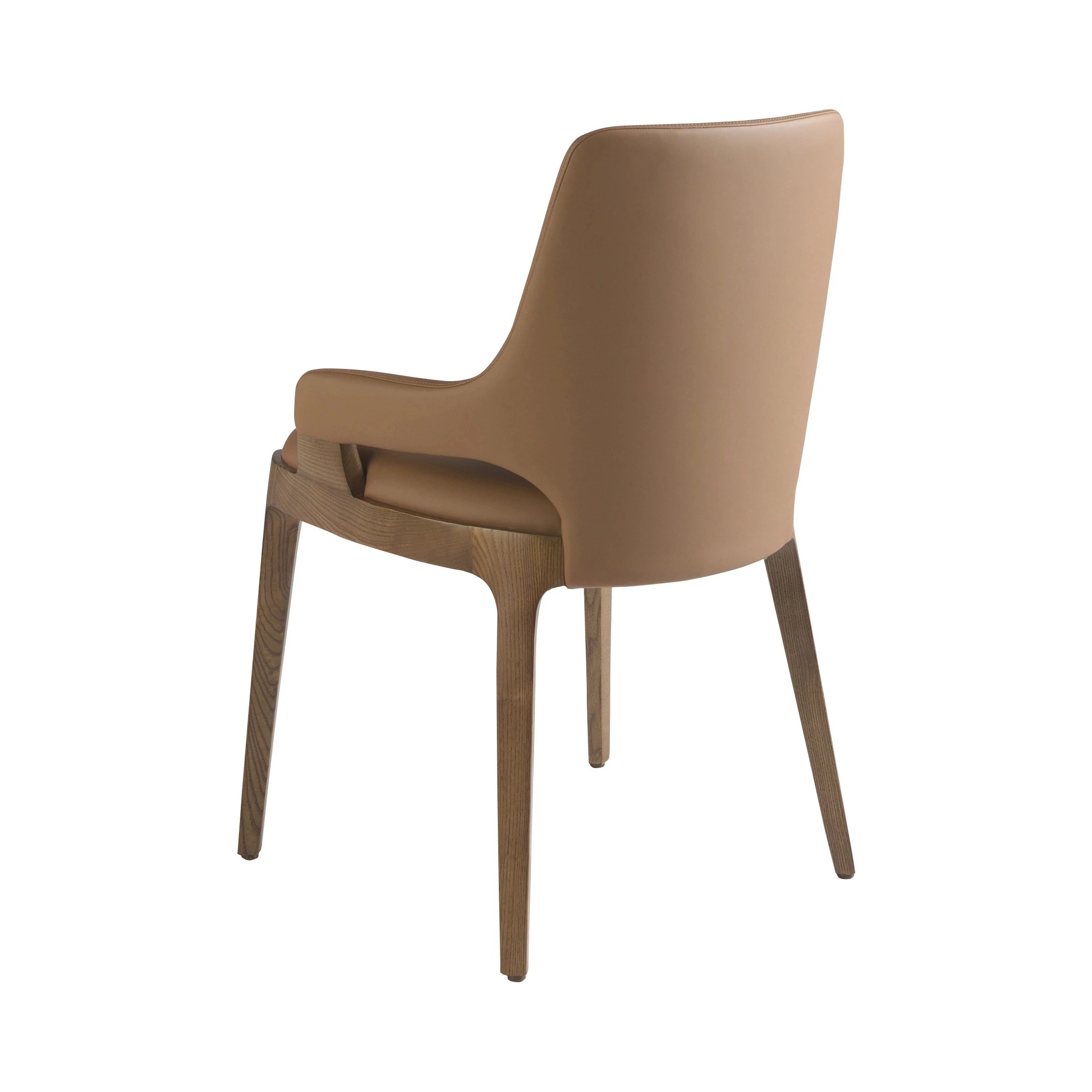 Chaise en similicuir marron