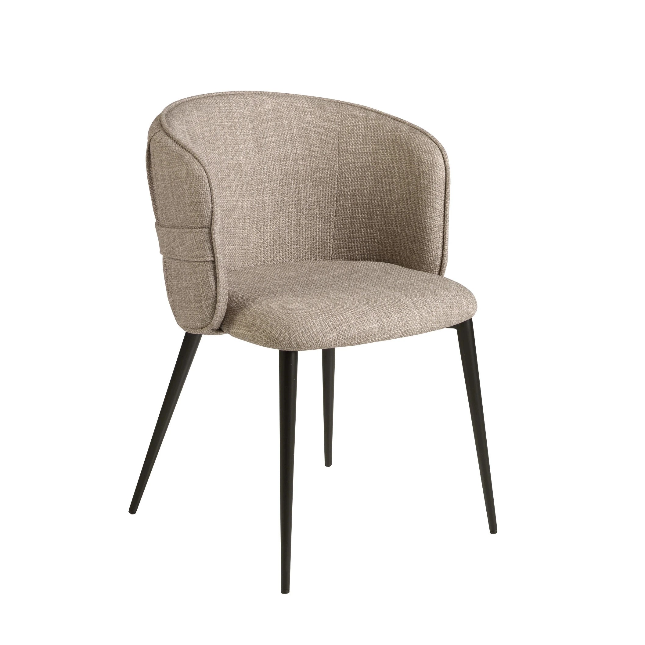 Chaise en tissu marron