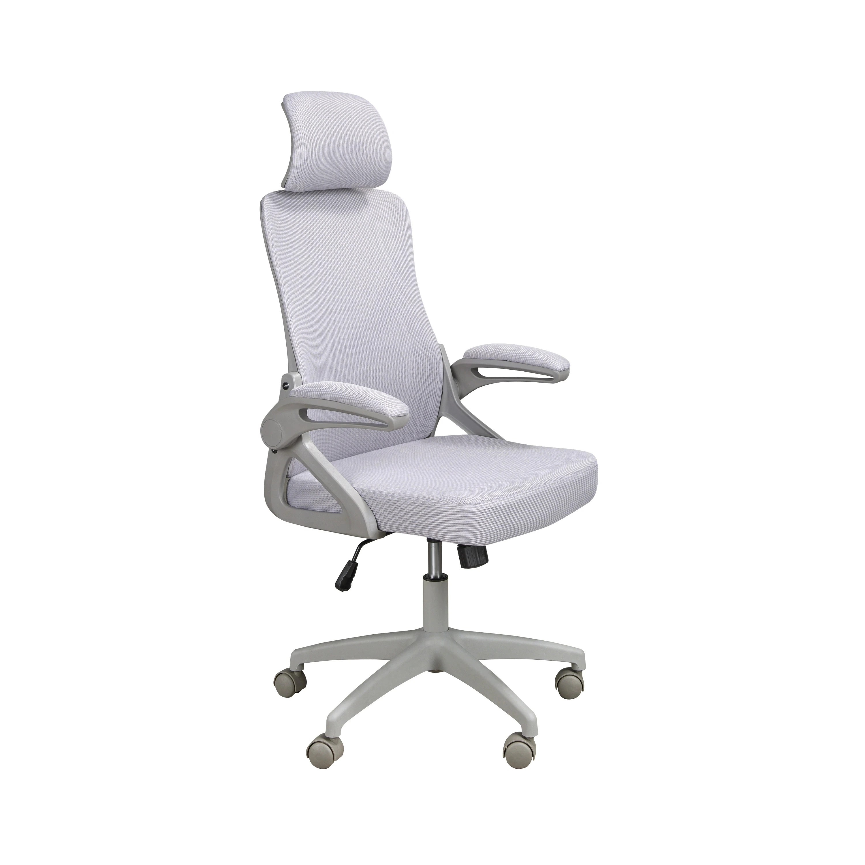 Fauteuil de bureau pivotant tissu gris