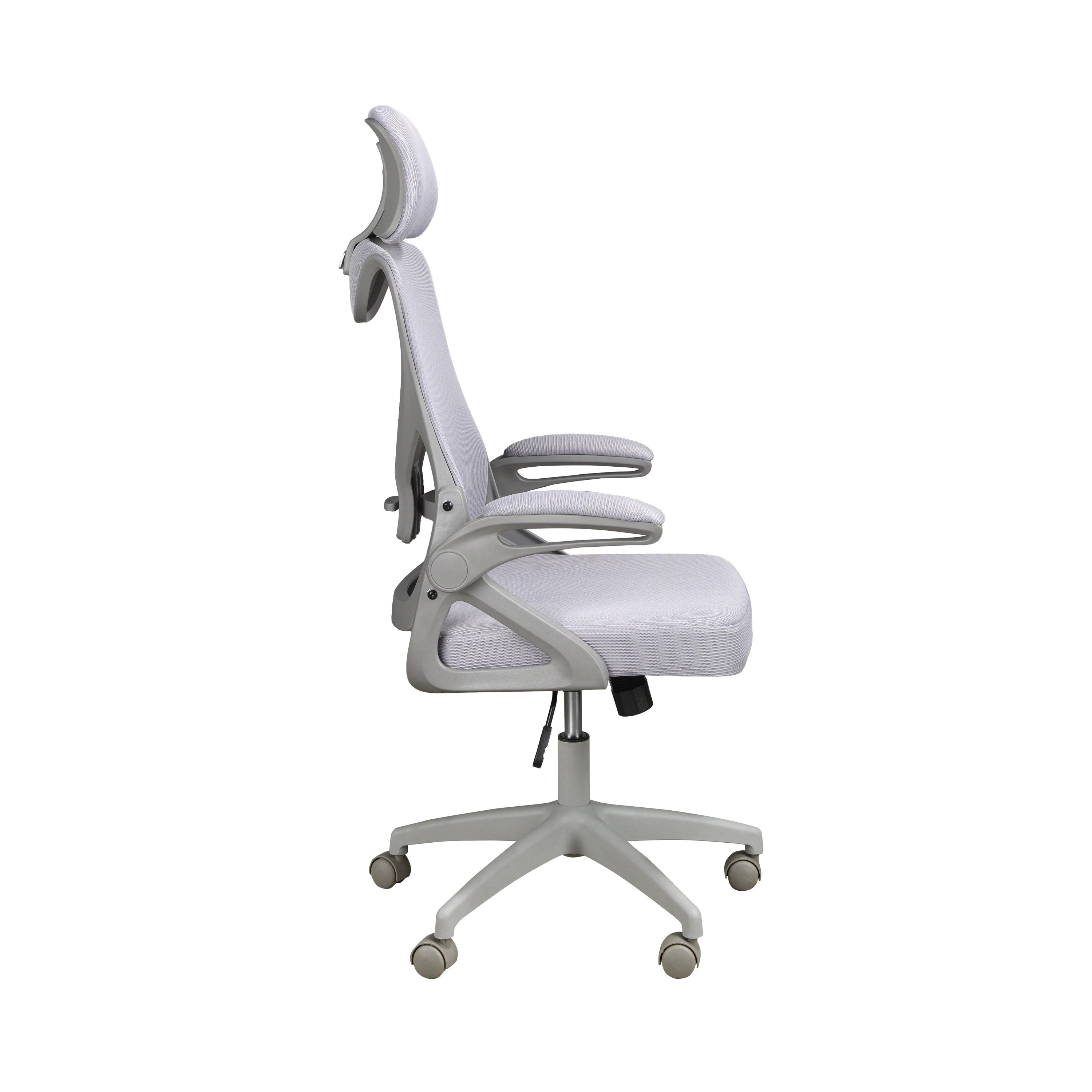 Fauteuil de bureau pivotant tissu gris