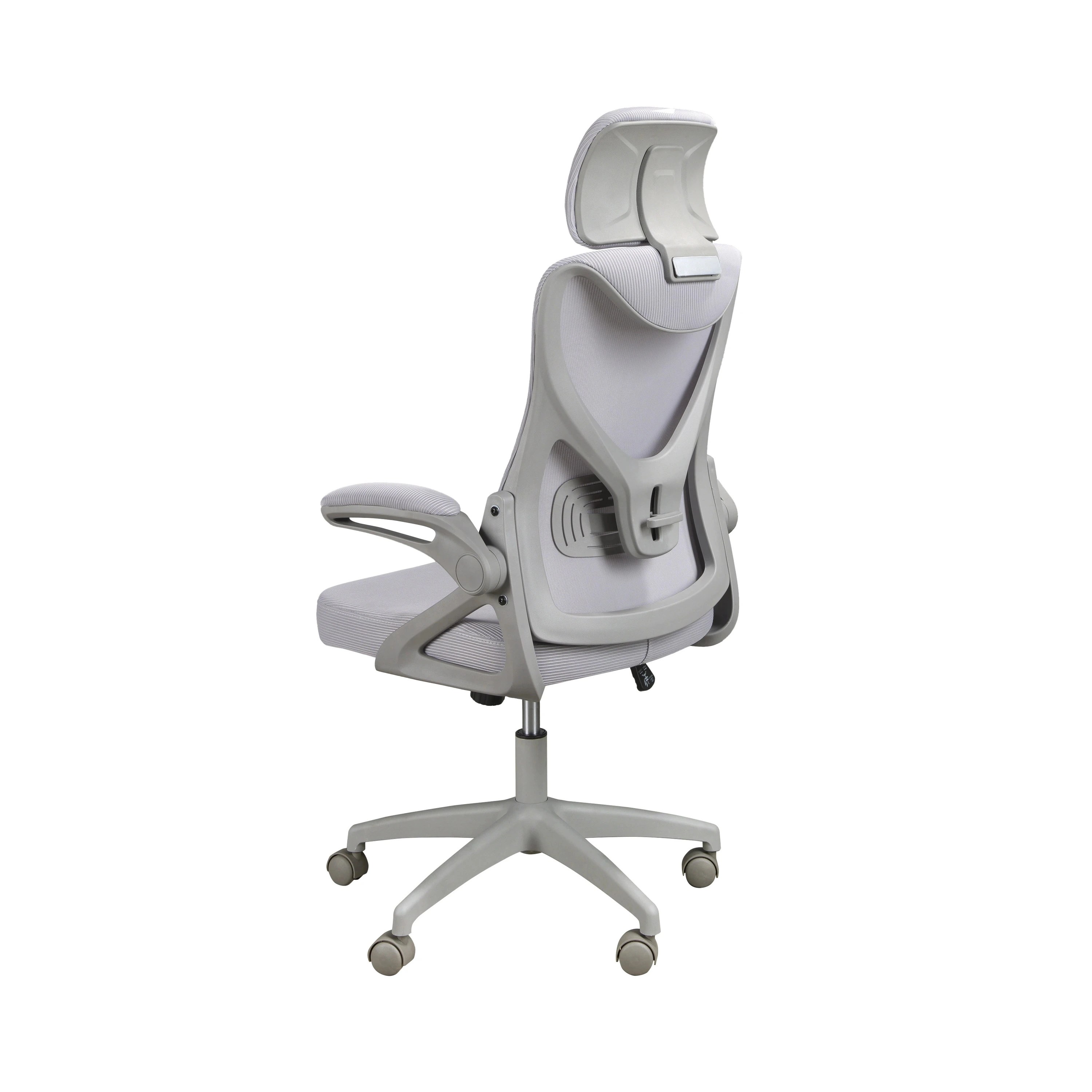 Fauteuil de bureau pivotant tissu gris