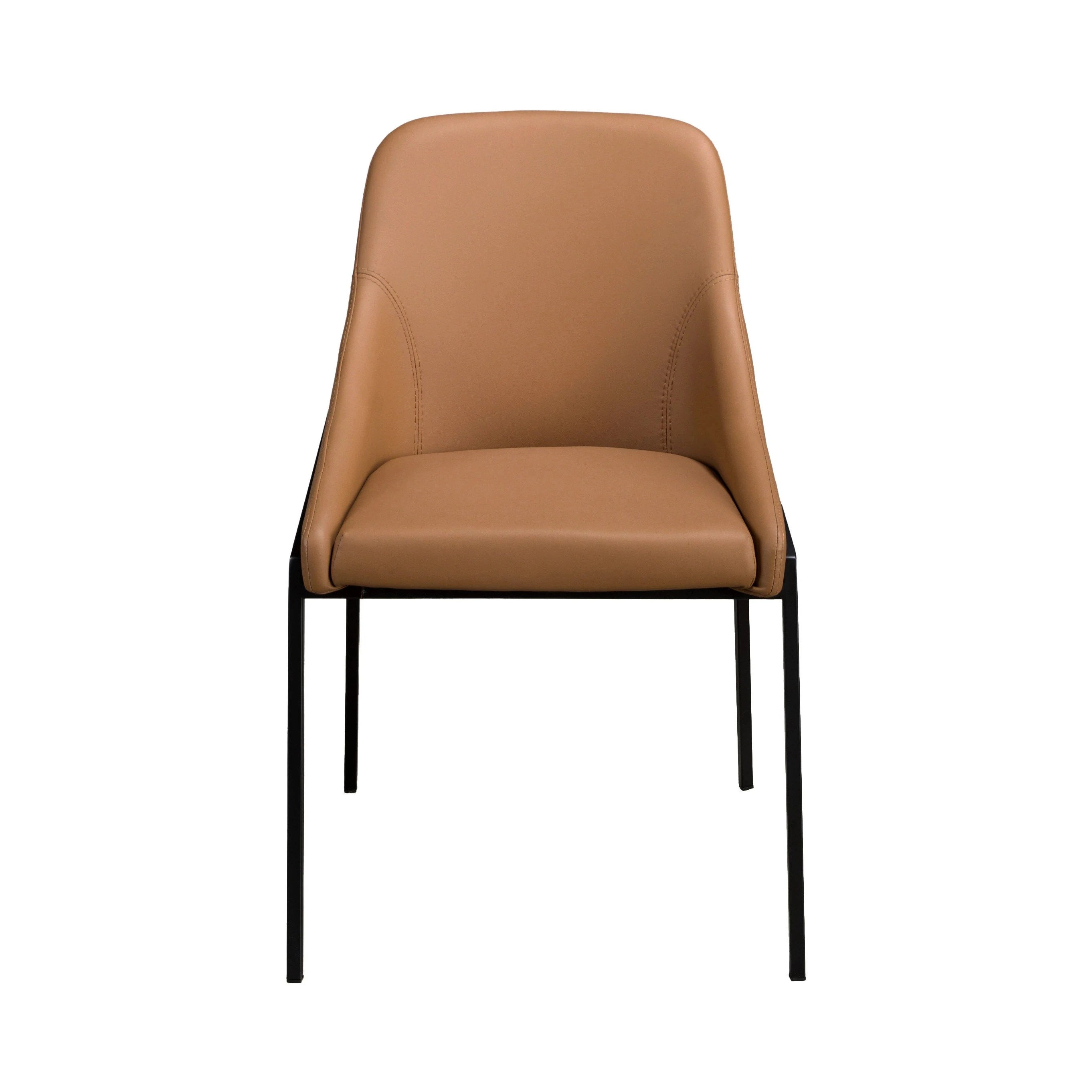 Chaise en similicuir orange