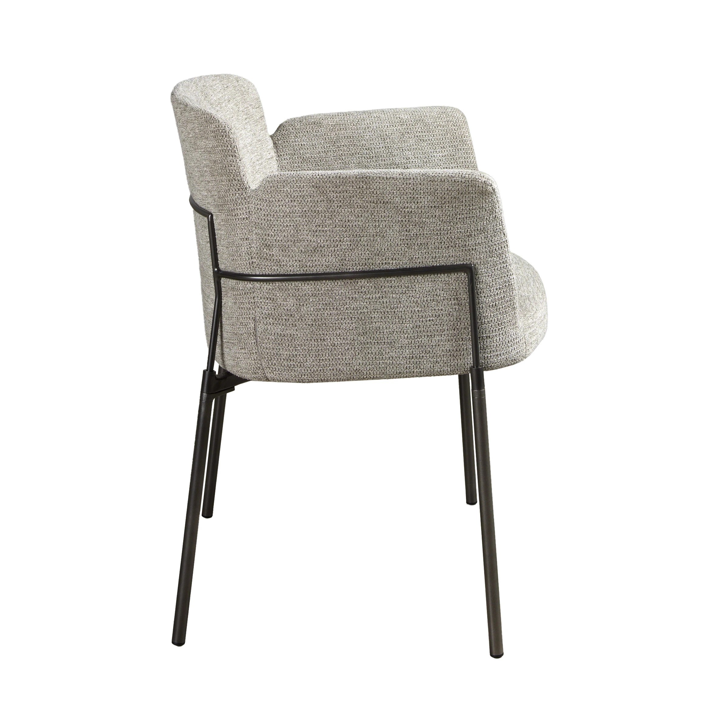 Chaise en tissu gris
