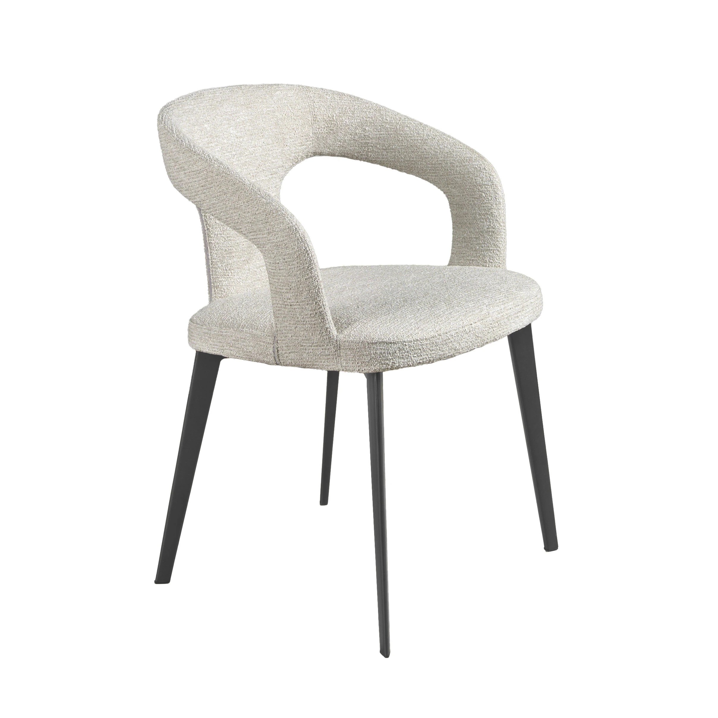 Chaise en tissu blanc cassé