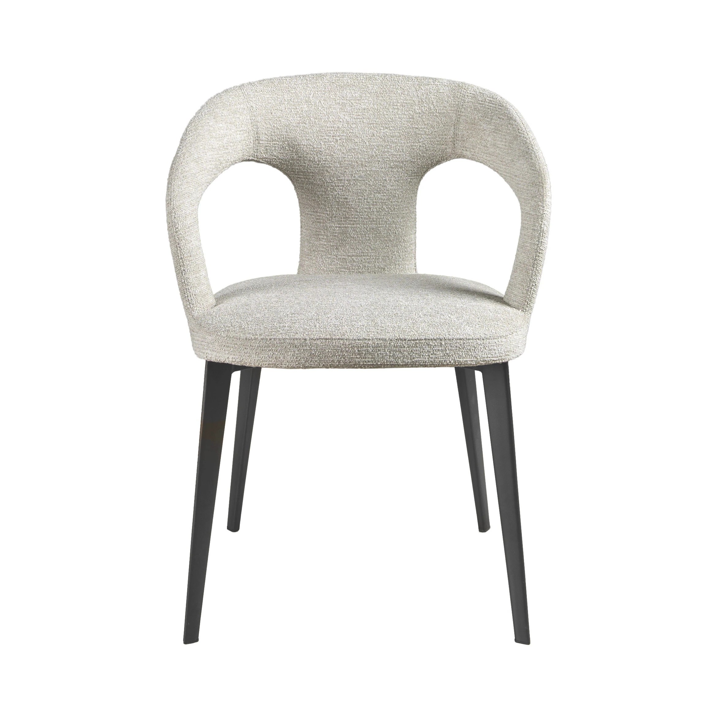 Chaise en tissu blanc cassé