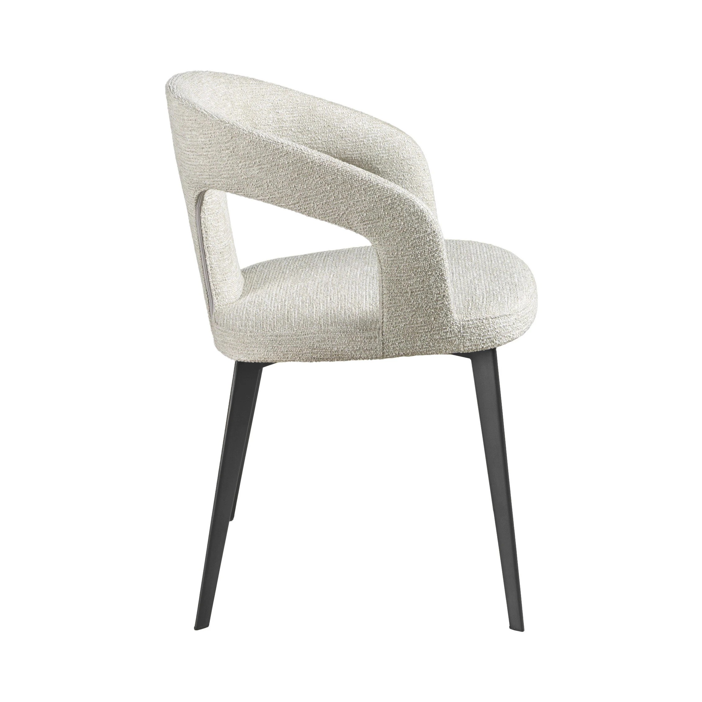 Chaise en tissu blanc cassé