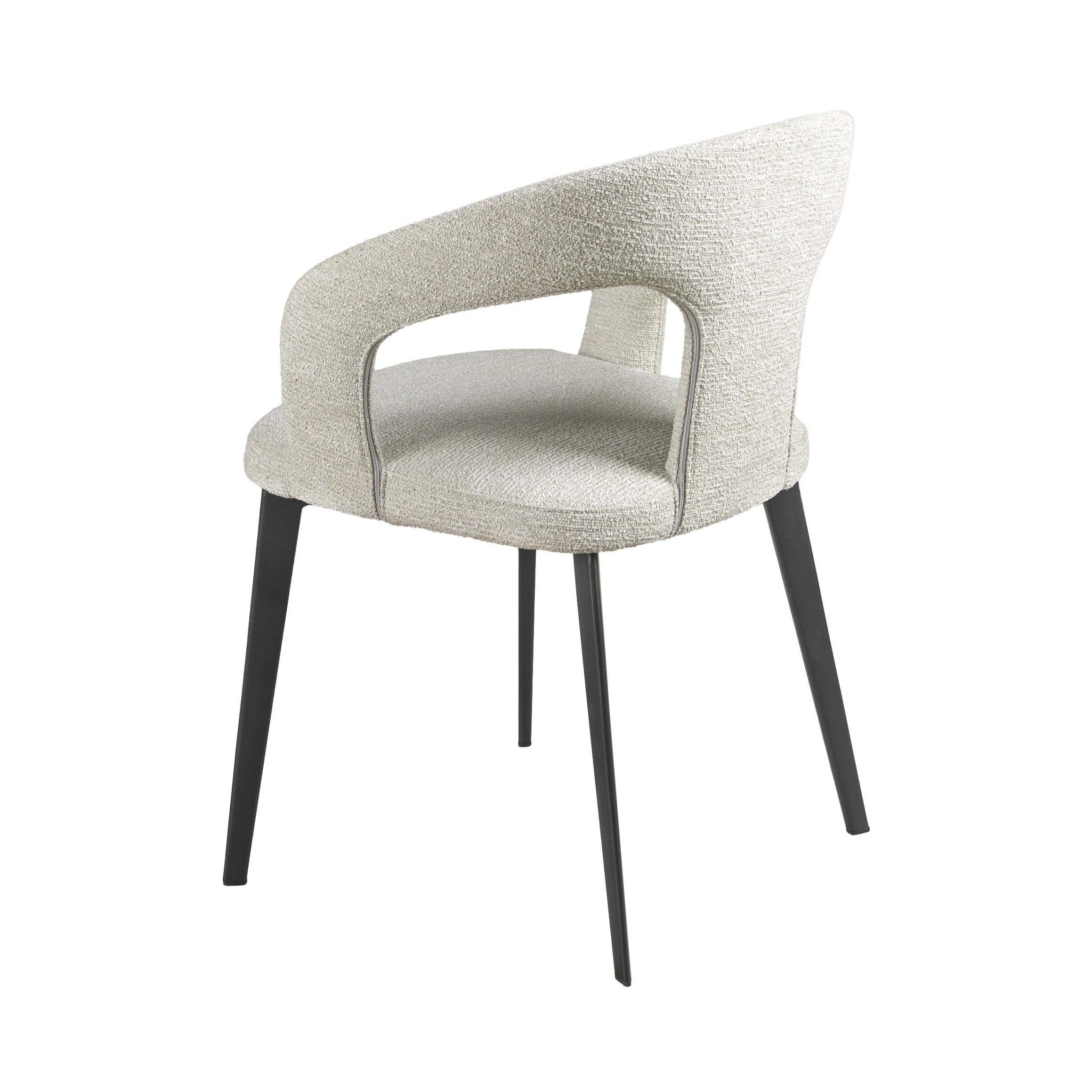 Chaise en tissu blanc cassé