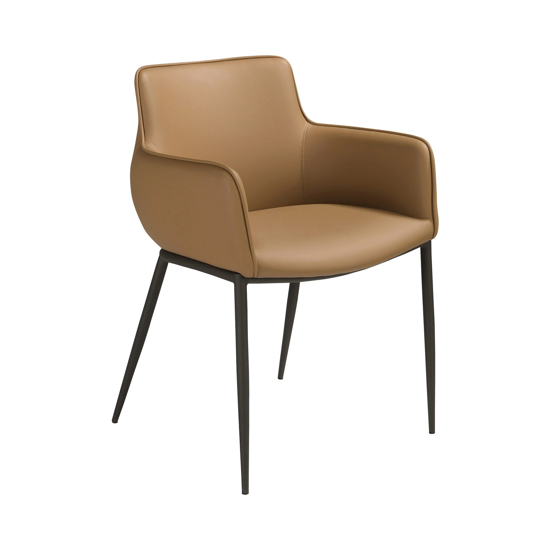 Chaise similicuir marron