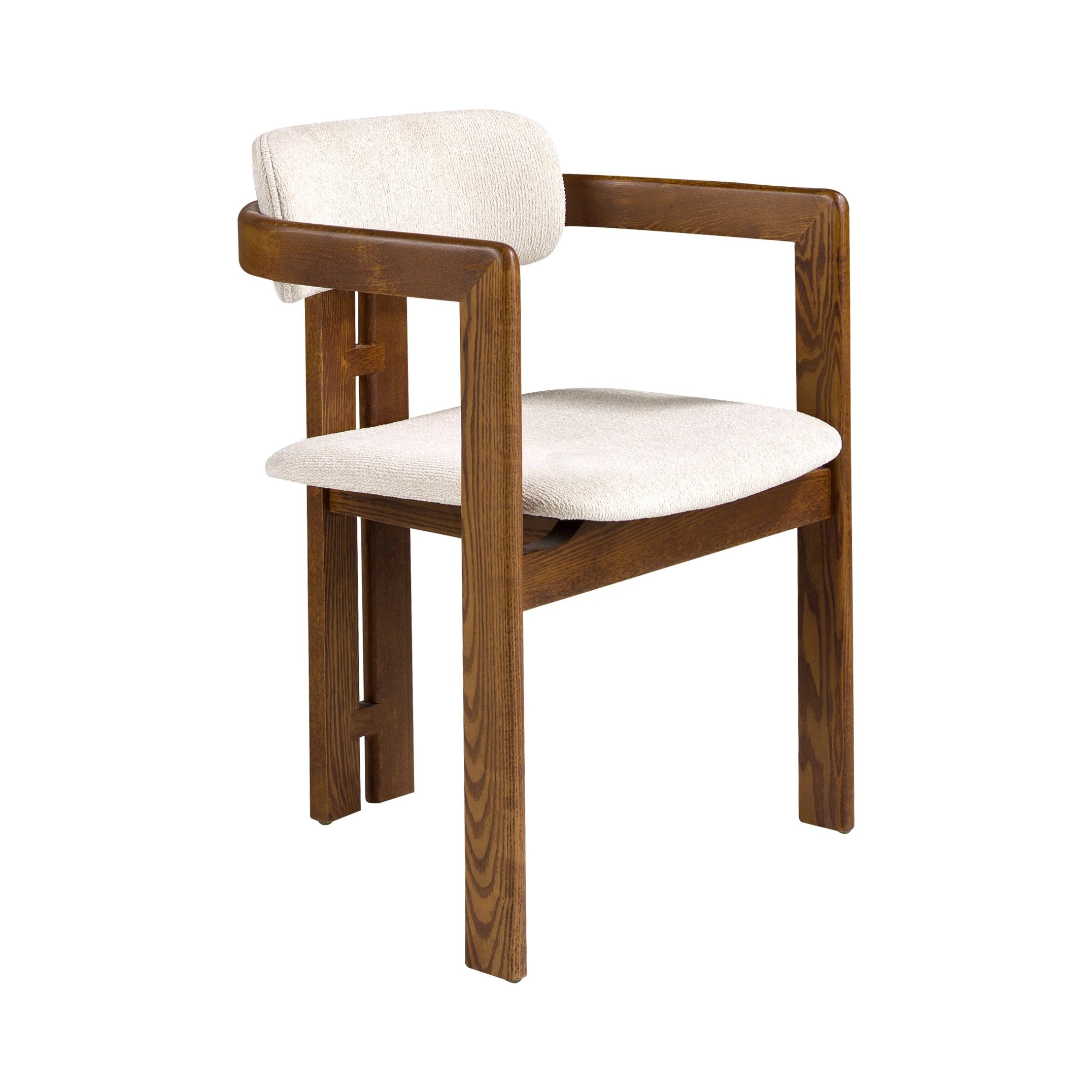 Chaise en tissu blanc cassé