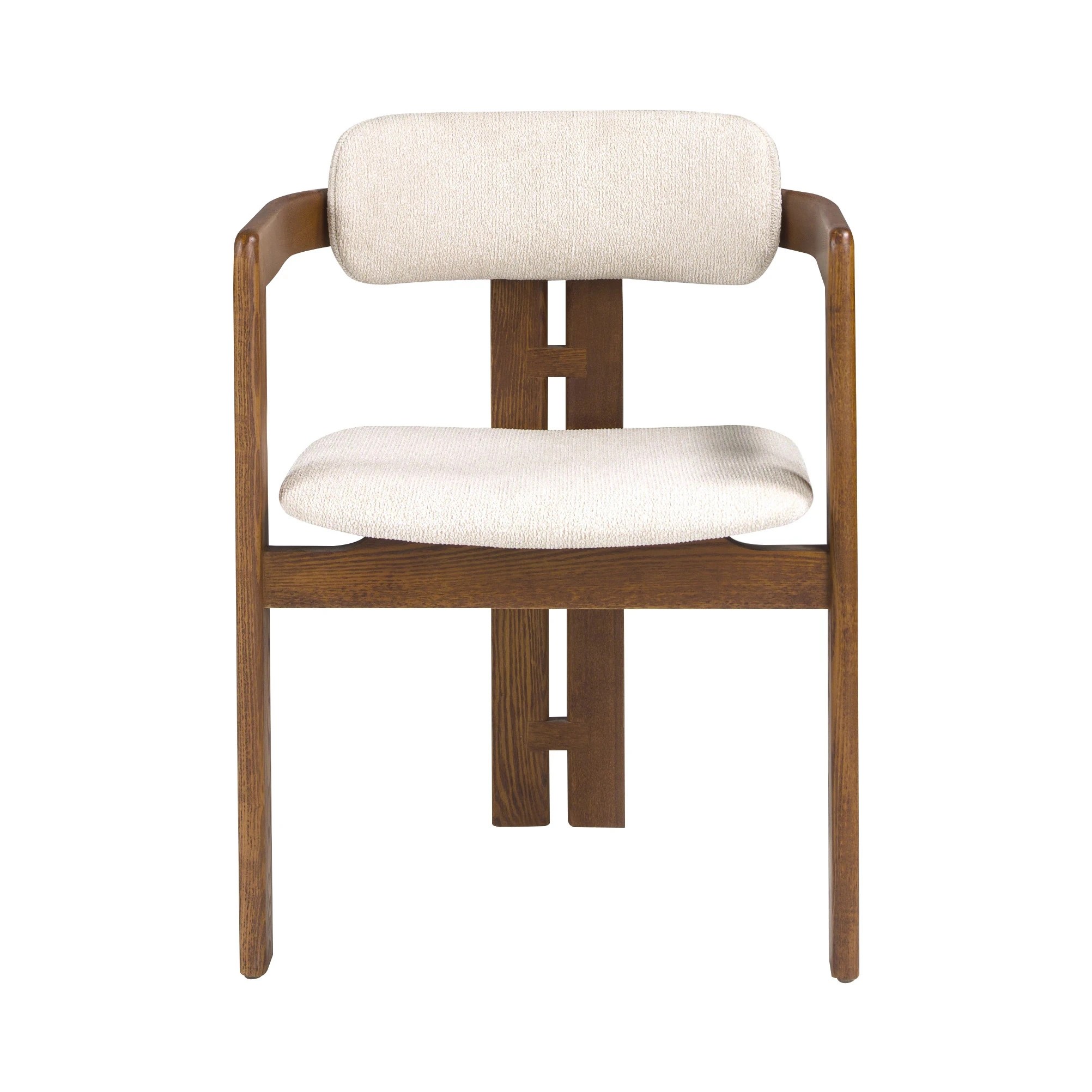 Chaise en tissu blanc cassé