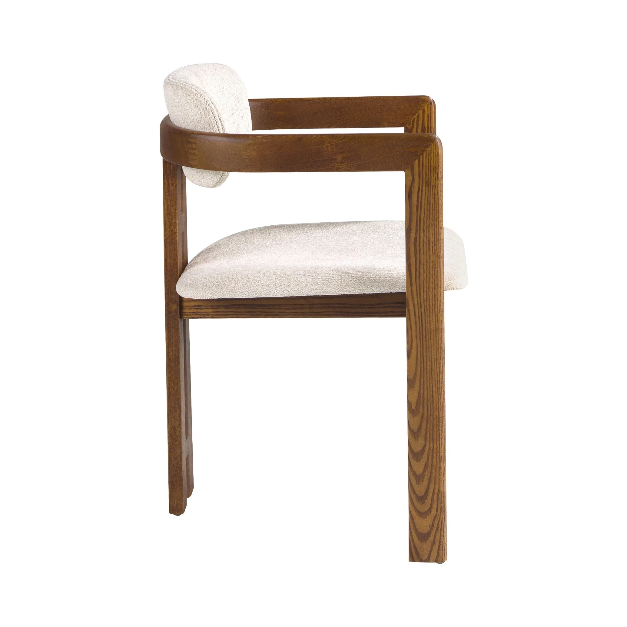 Chaise en tissu blanc cassé