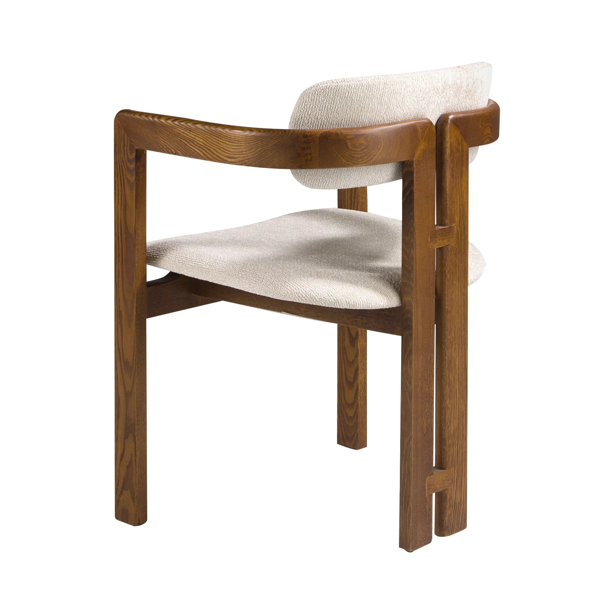 Chaise en tissu blanc cassé