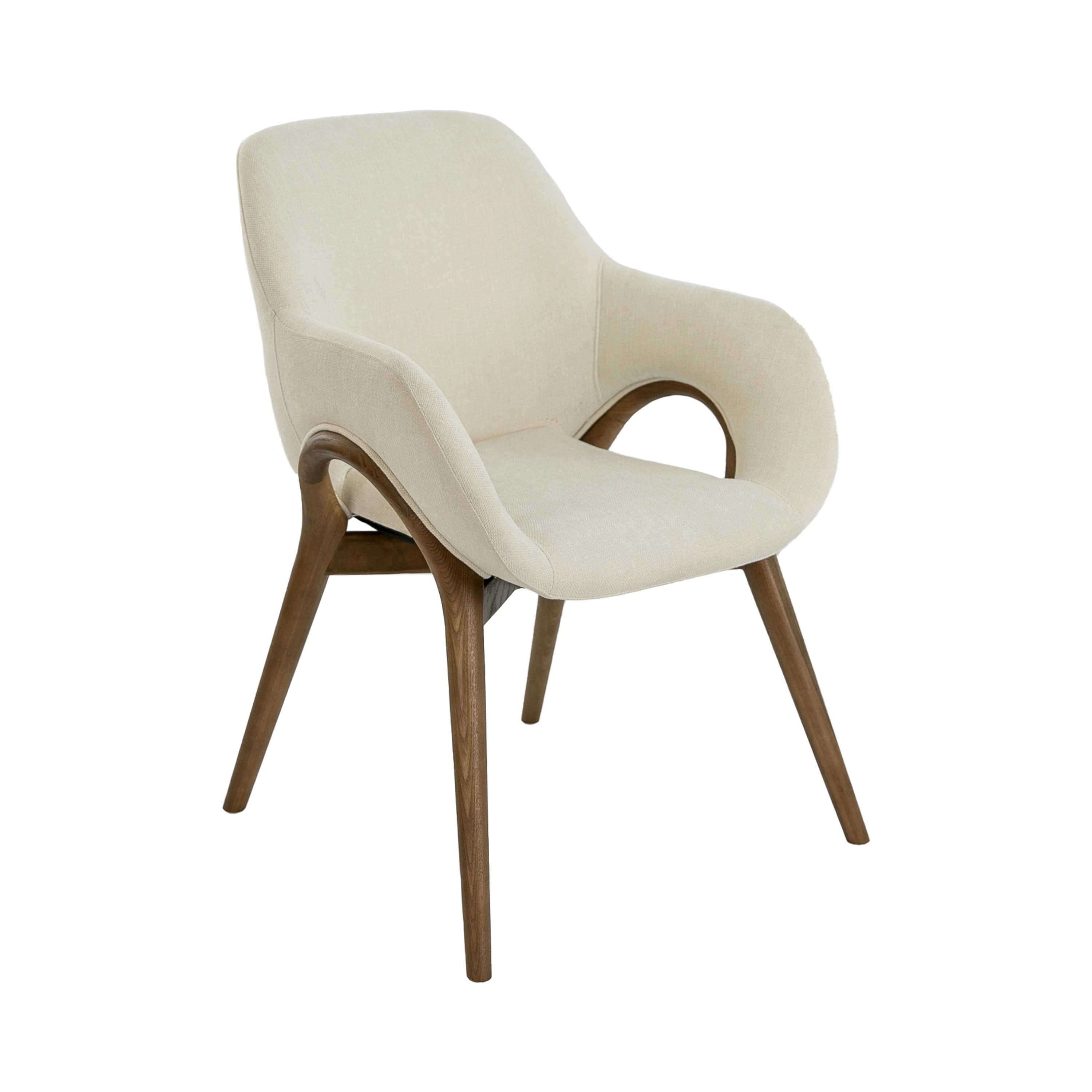 Chaise en tissu beige