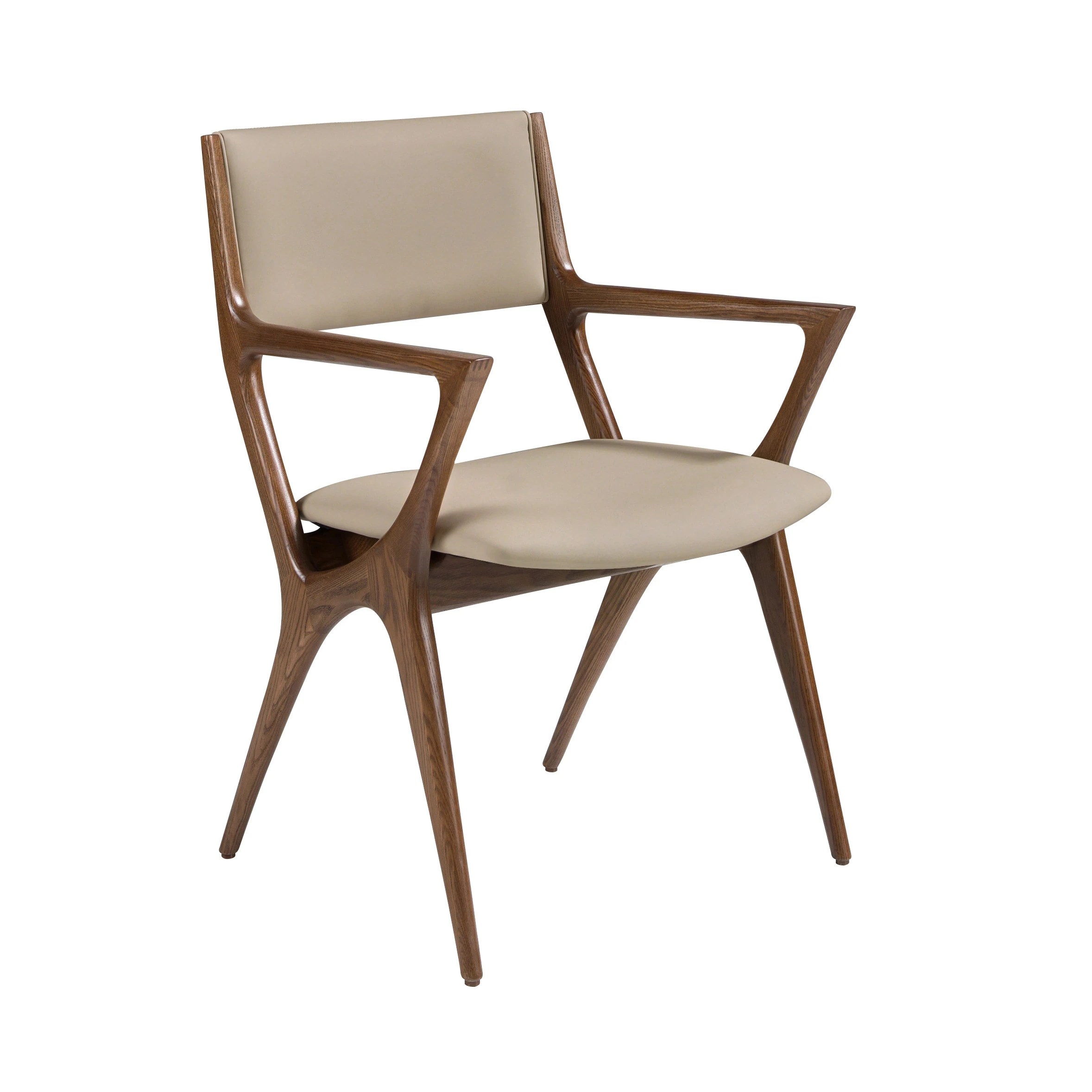 Chaise en similicuir vison