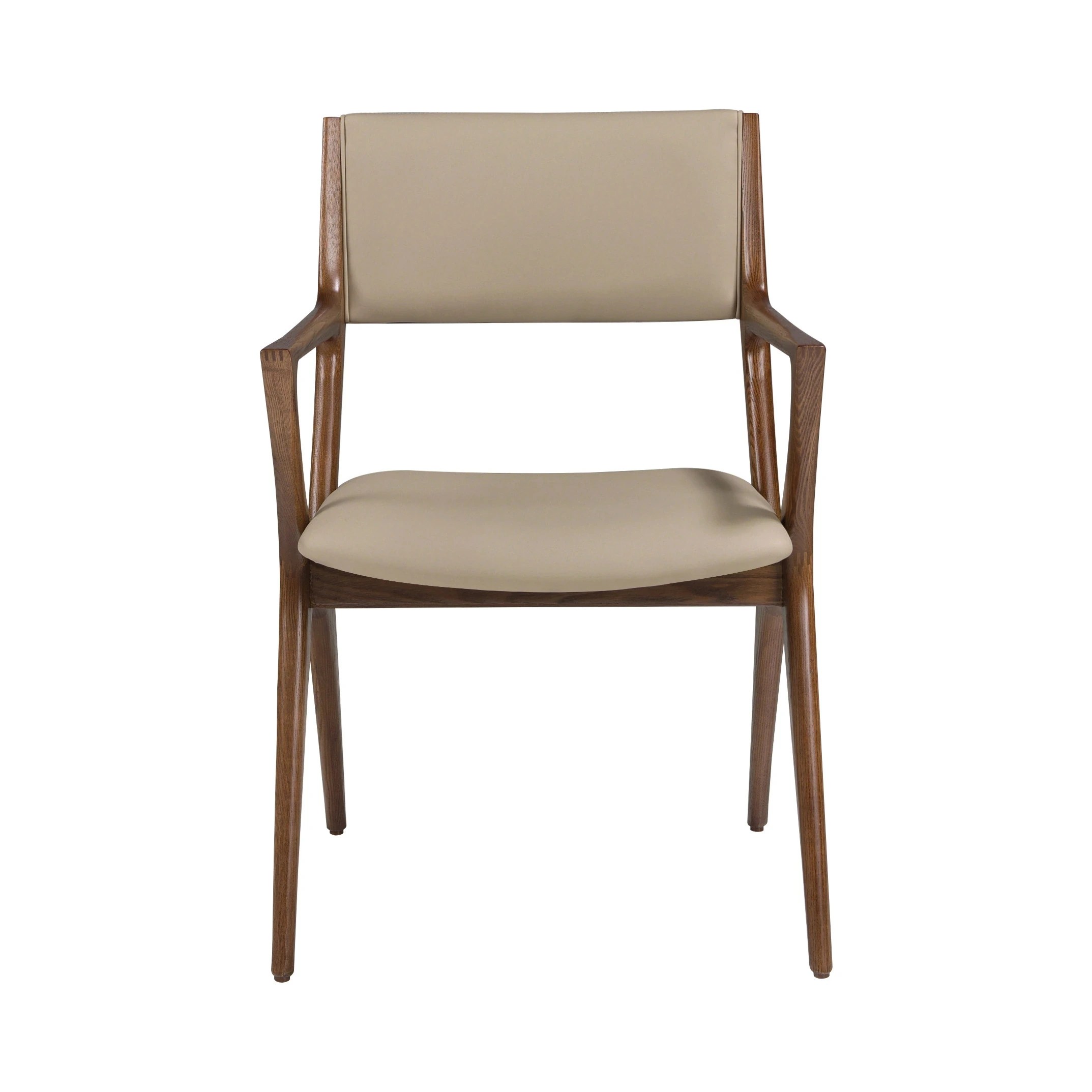 Chaise en similicuir vison