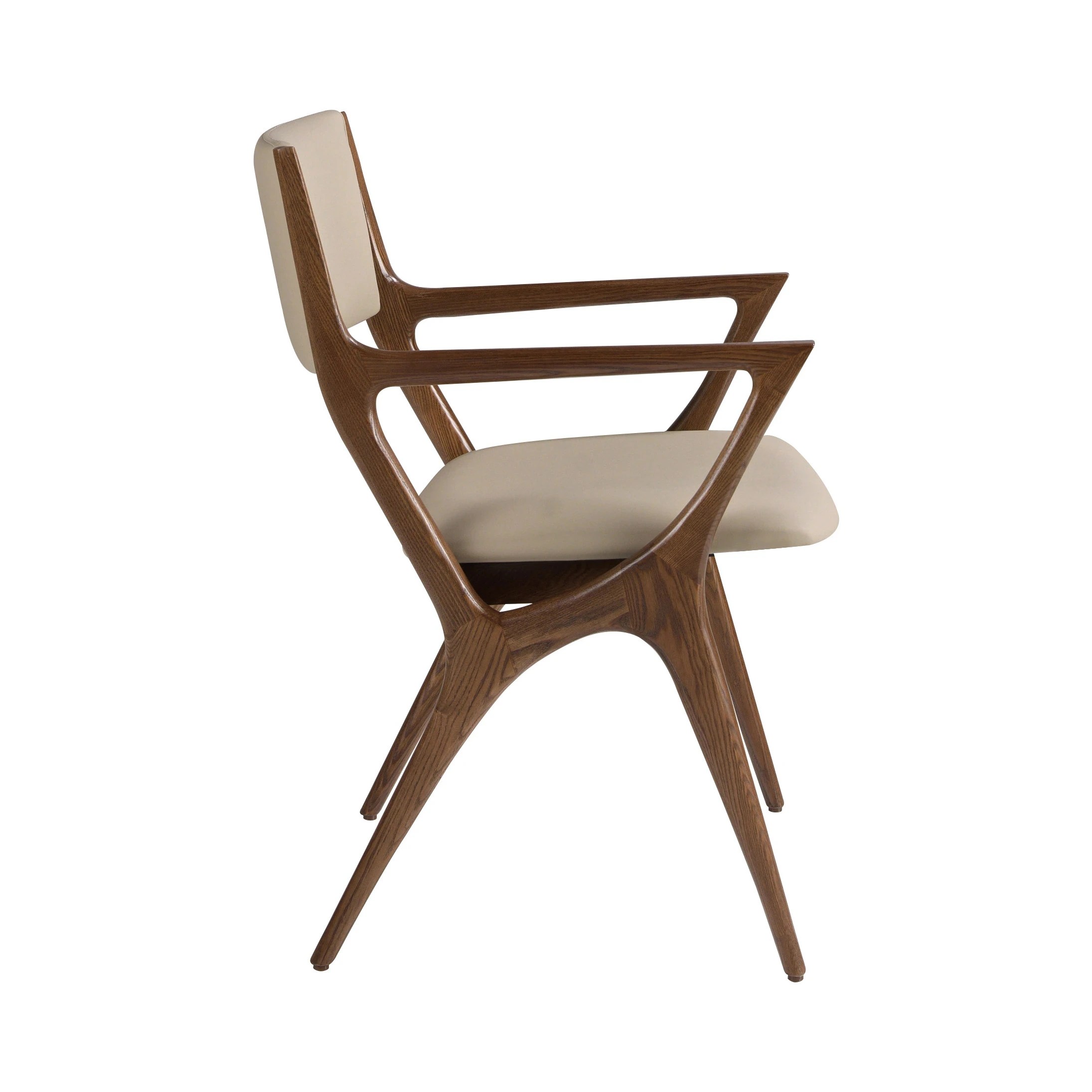 Chaise en similicuir vison