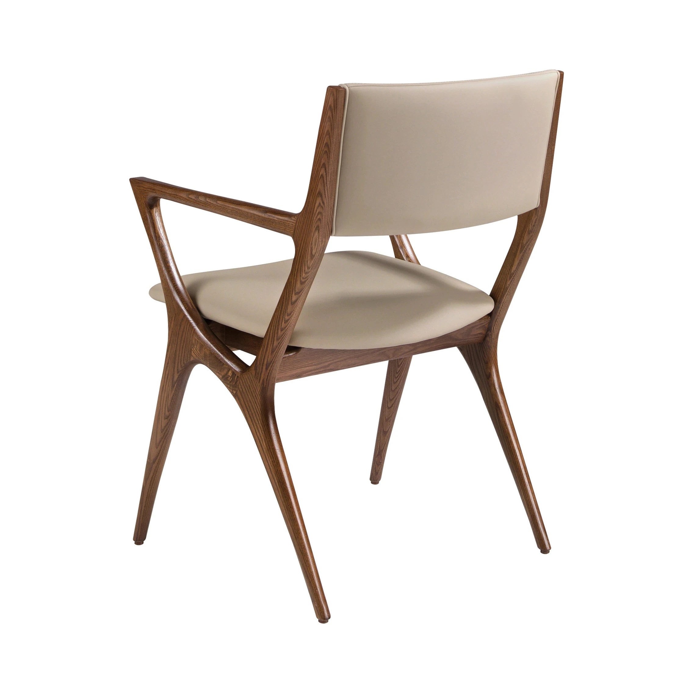 Chaise en similicuir vison