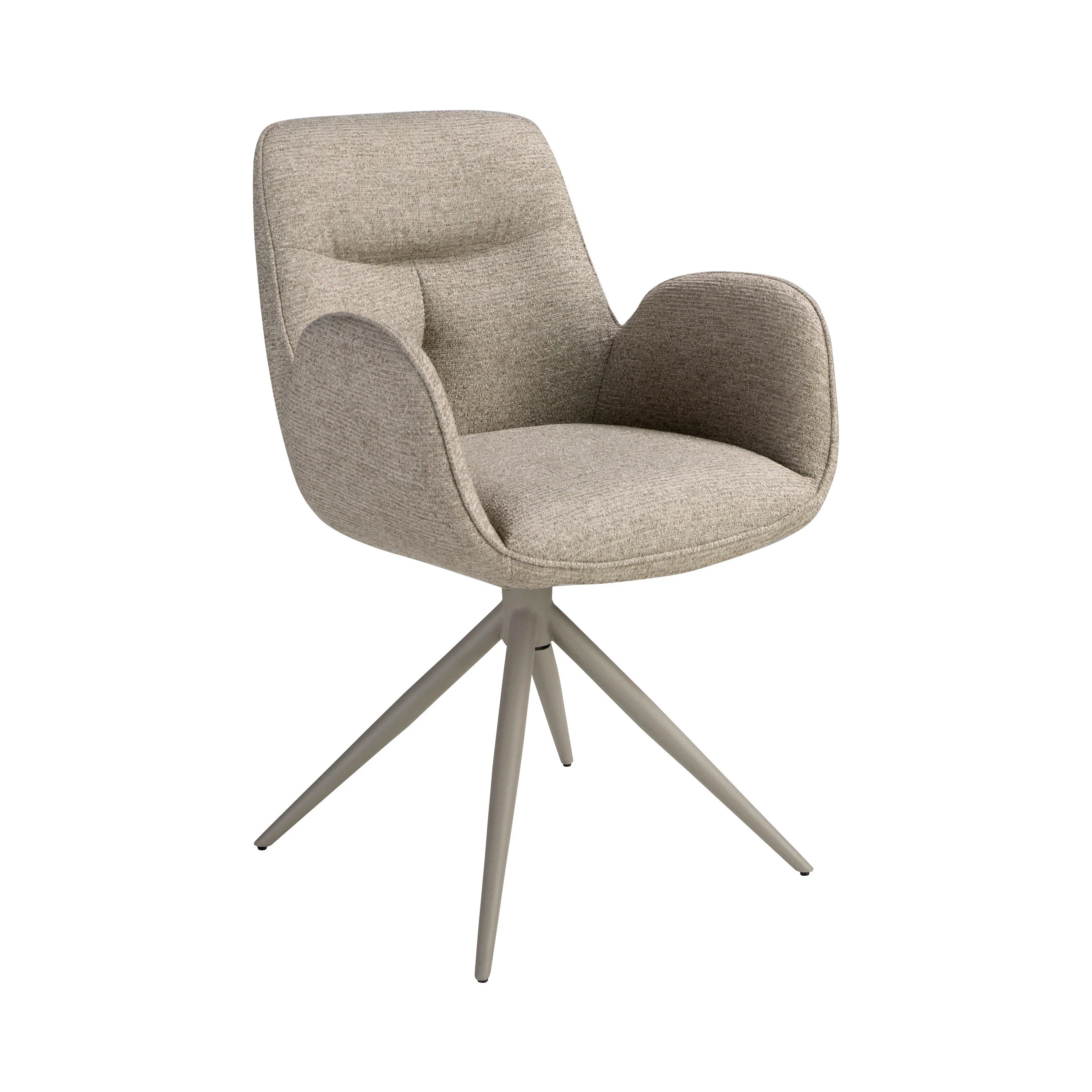 Chaise pivotante en tissu beige