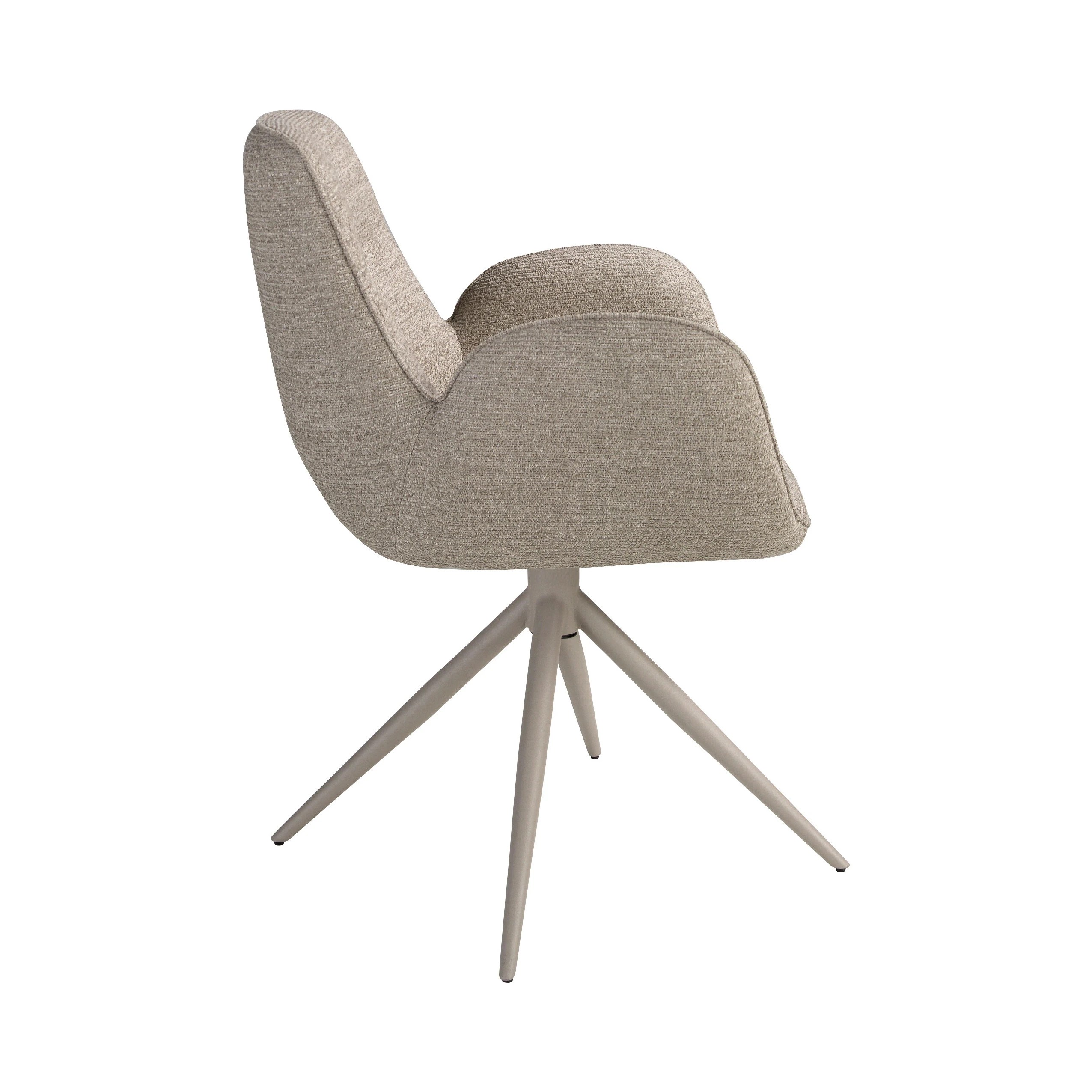Chaise pivotante en tissu beige