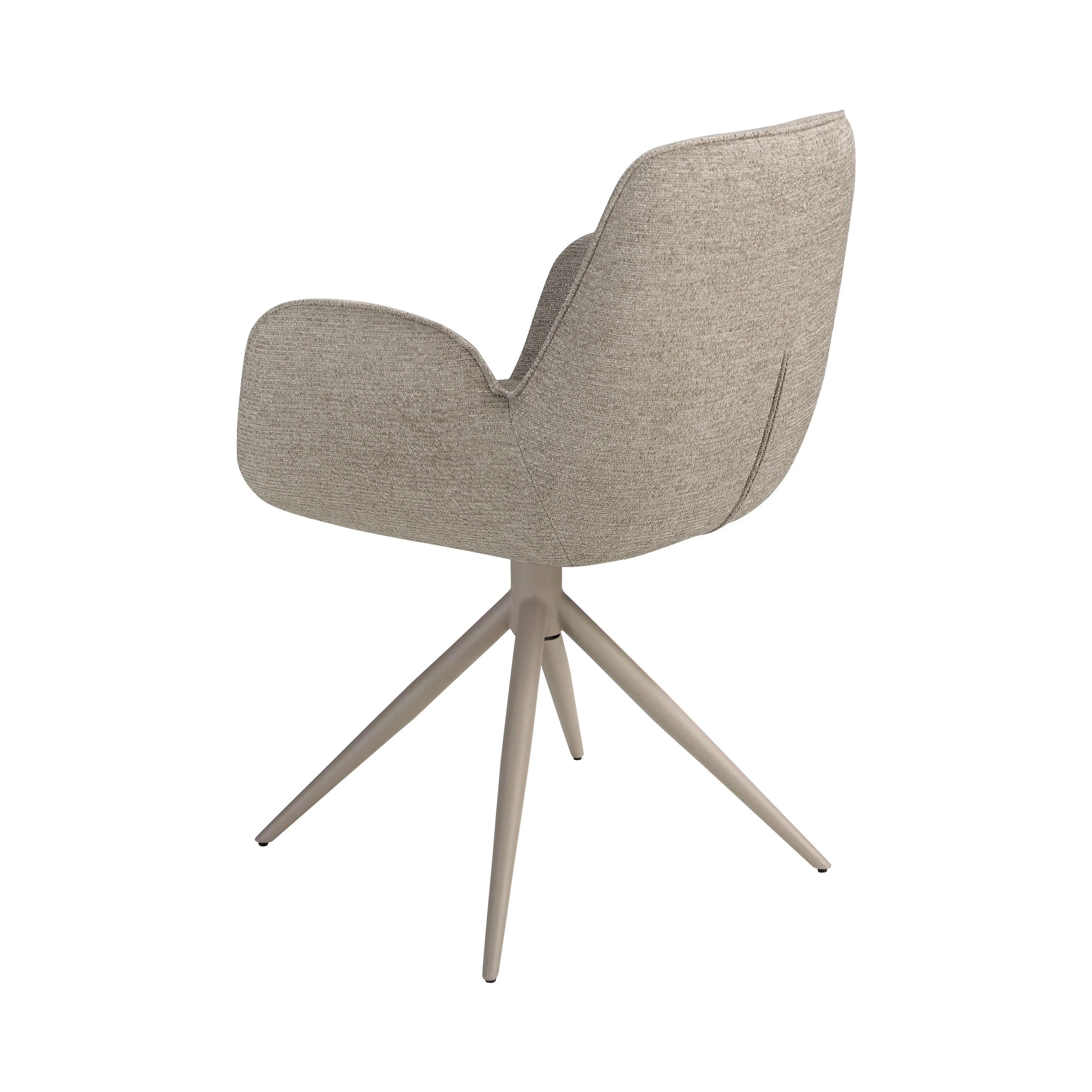Chaise pivotante en tissu beige
