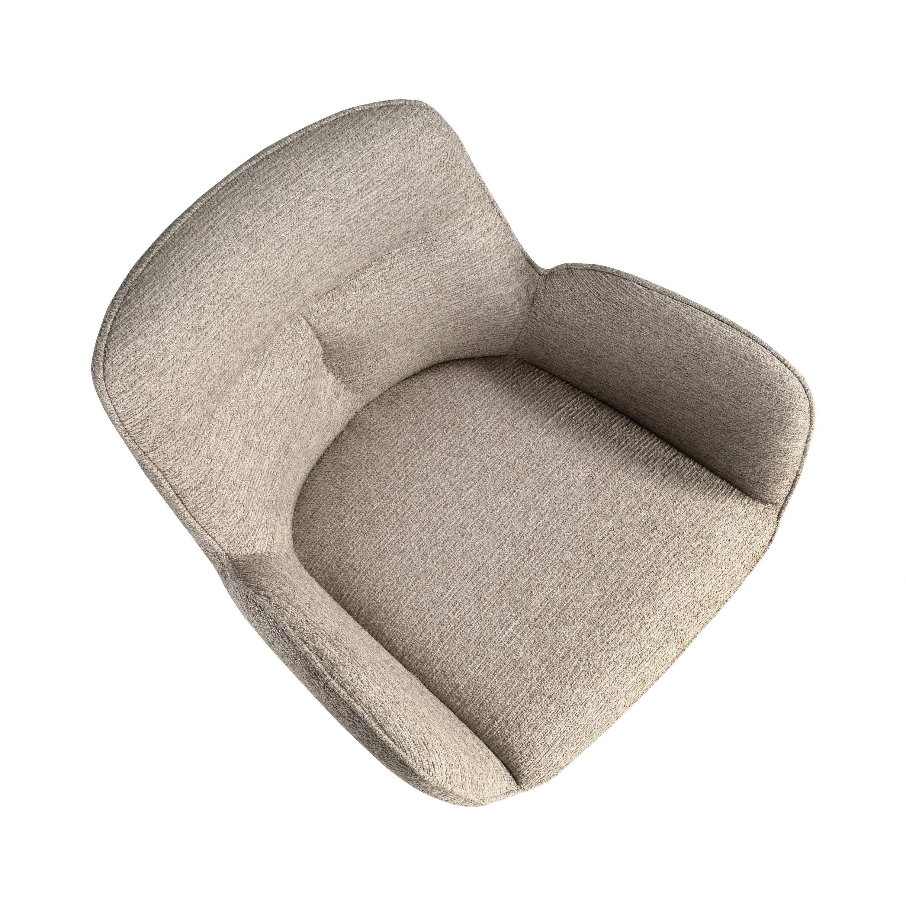 Chaise pivotante en tissu beige