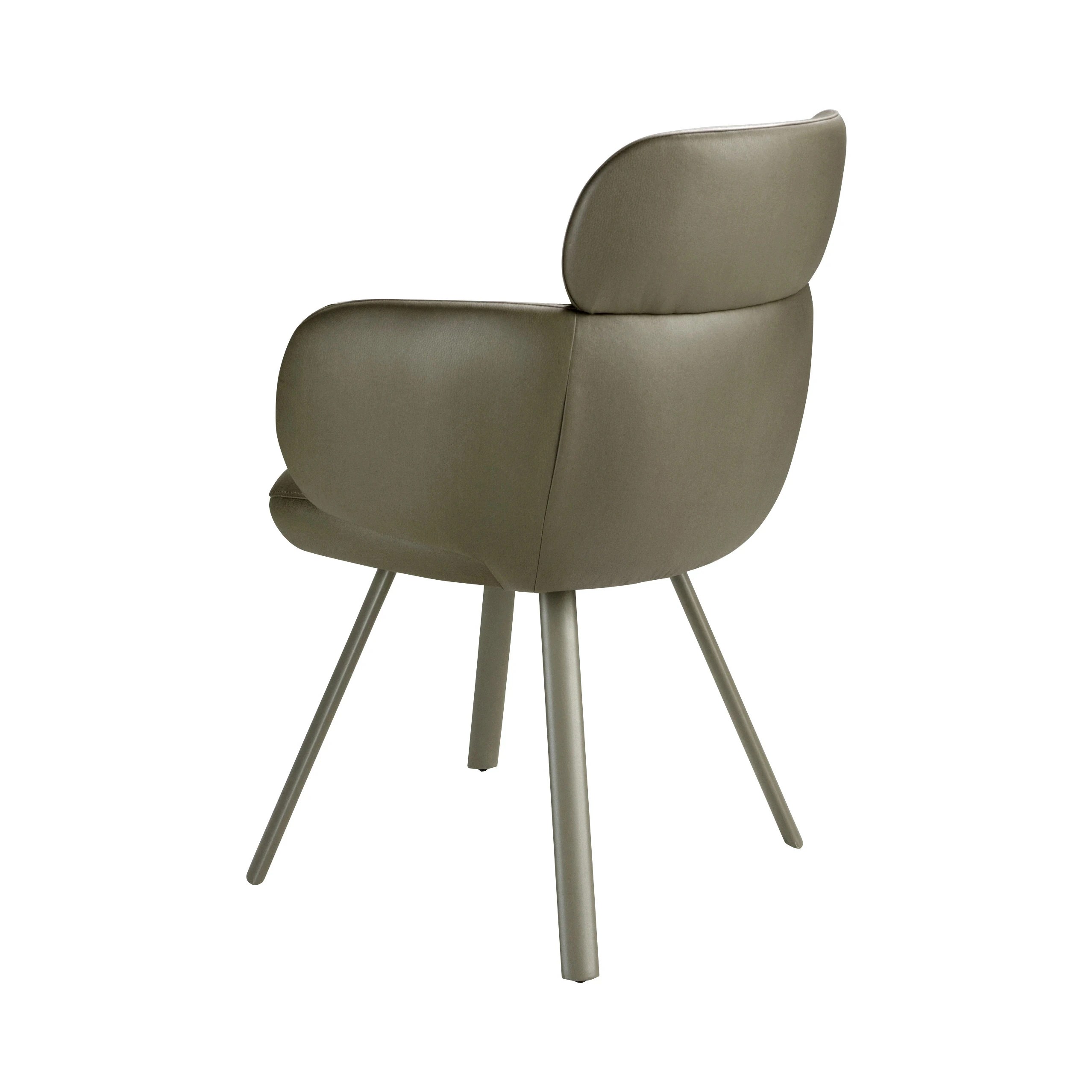 Chaise pivotante en similicuir vert olive