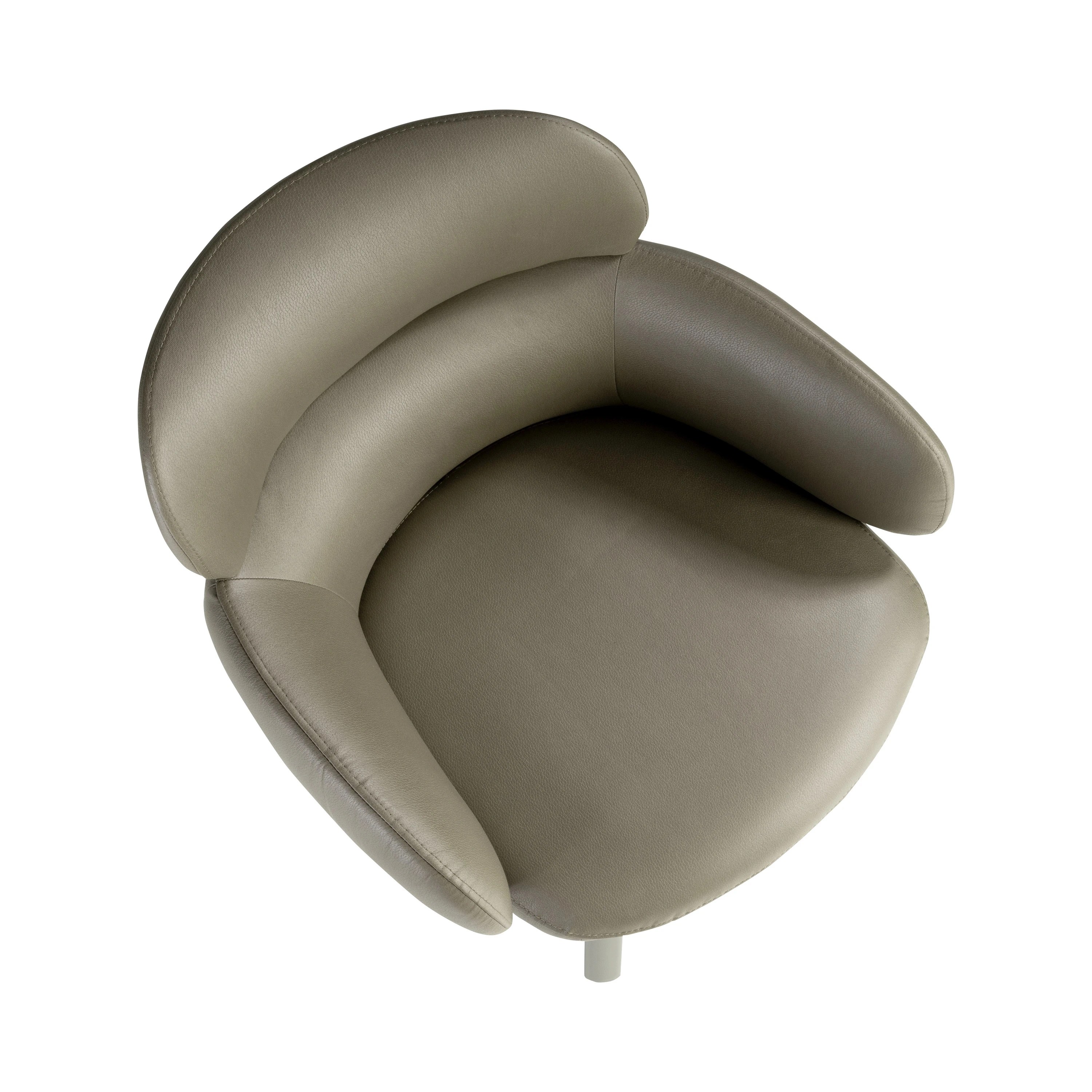 Chaise pivotante en similicuir vert olive