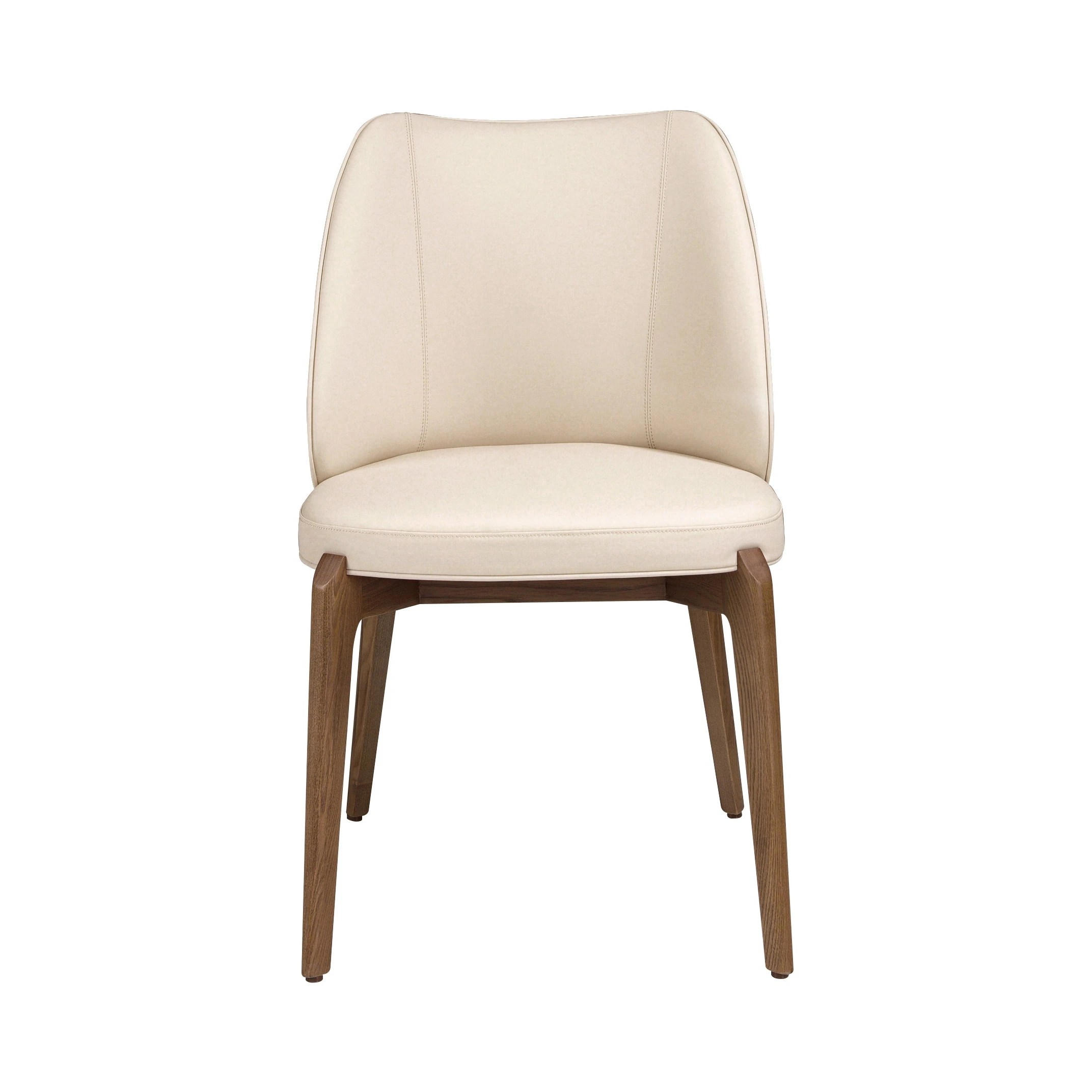 Chaise en similicuir crème