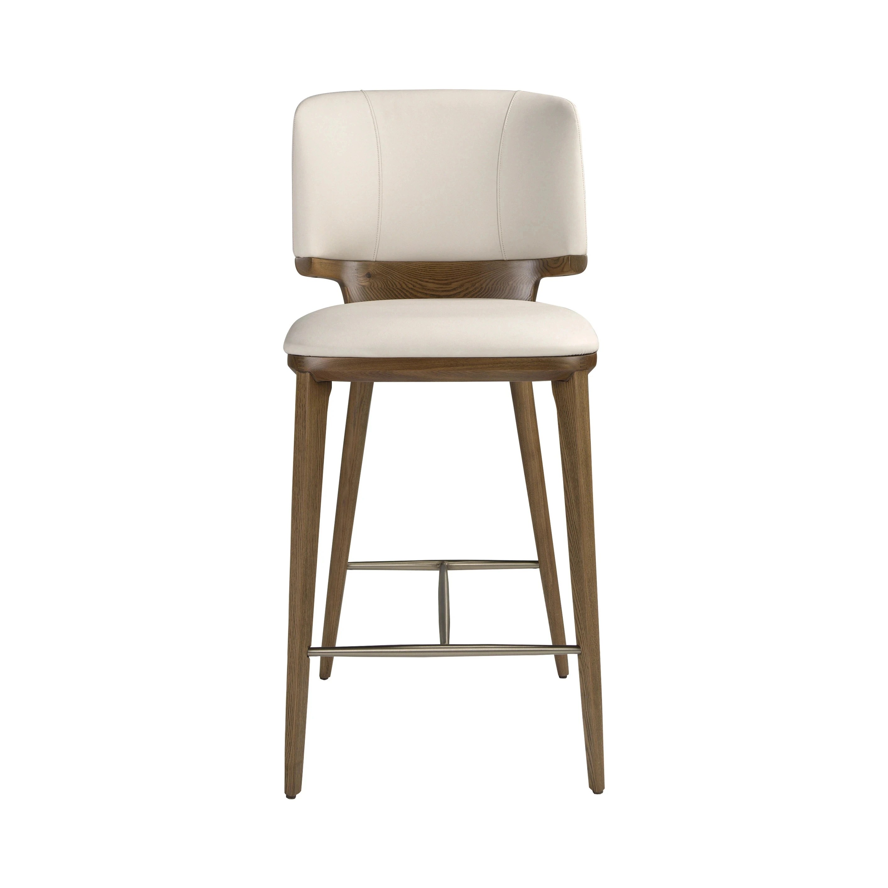 Tabouret similicuir crème
