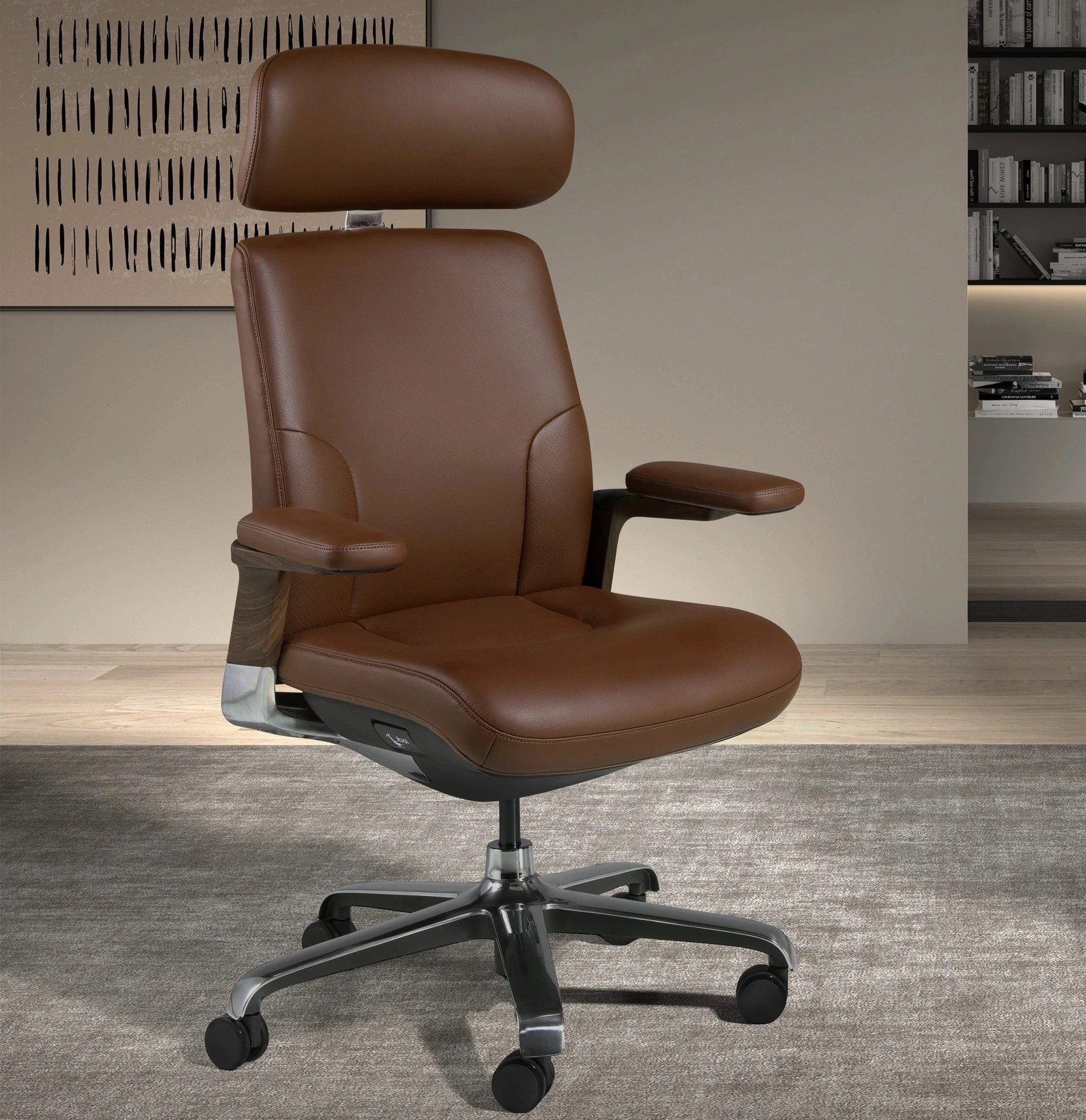 Fauteuil bureau similicuir 74×70×118