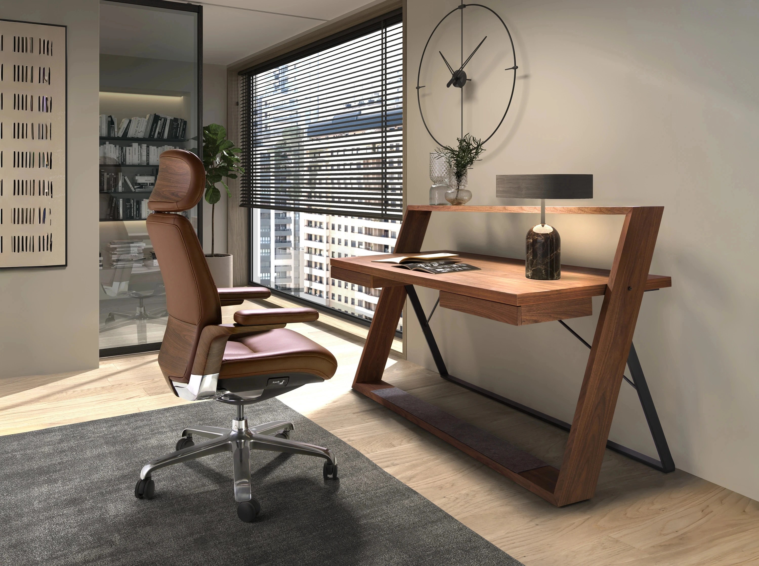 Fauteuil bureau similicuir 74×70×118