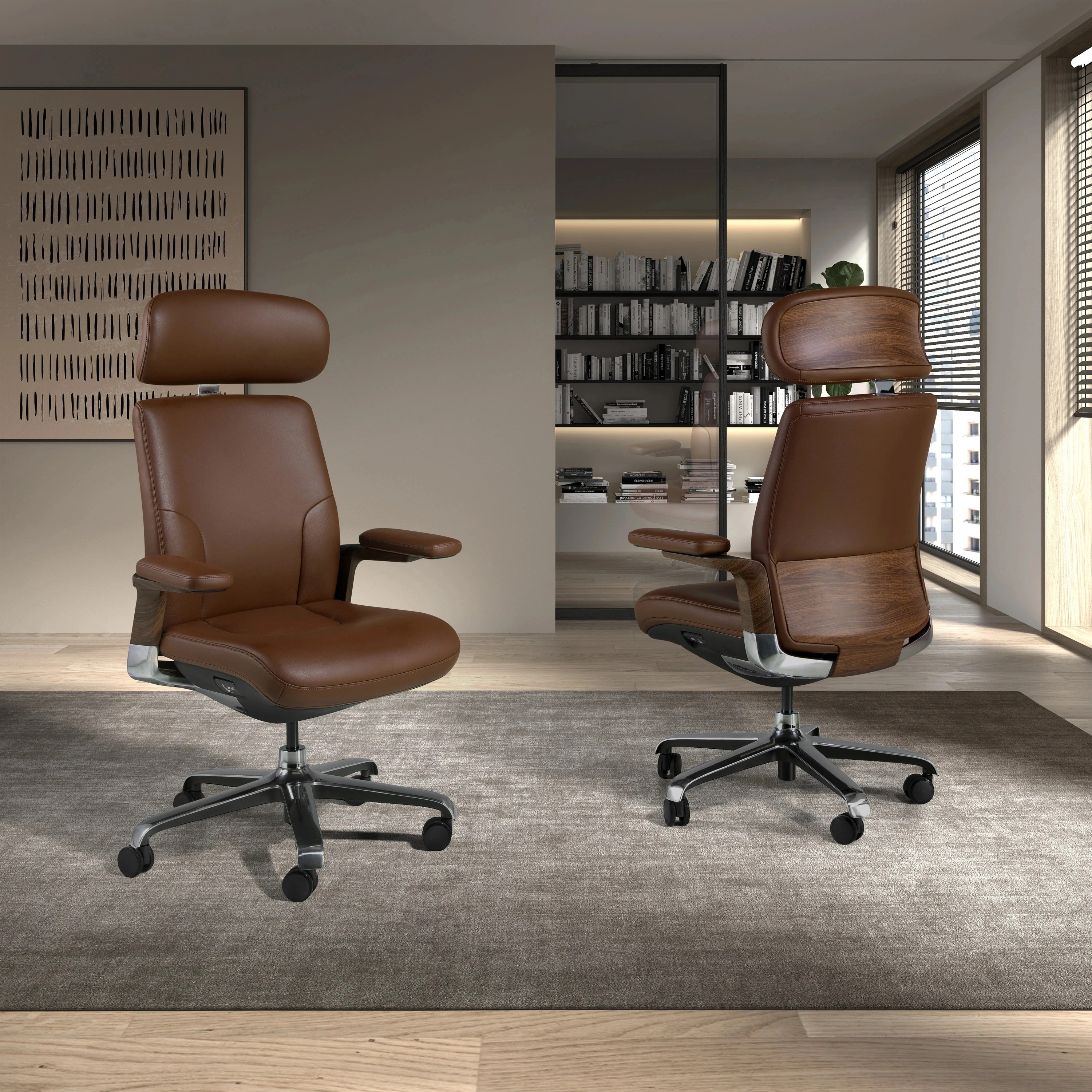 Fauteuil bureau similicuir 74×70×118
