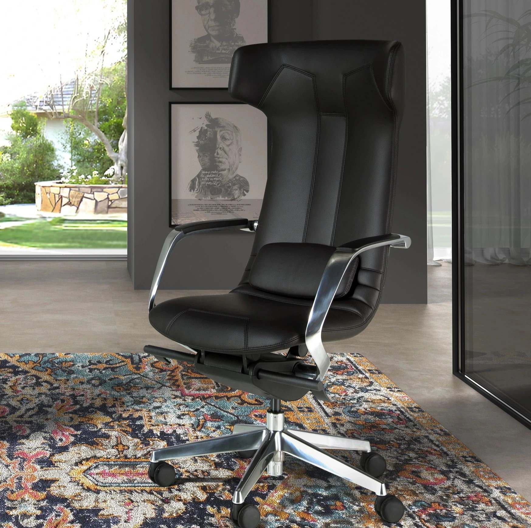 Fauteuil bureau similicuir 63×66×122