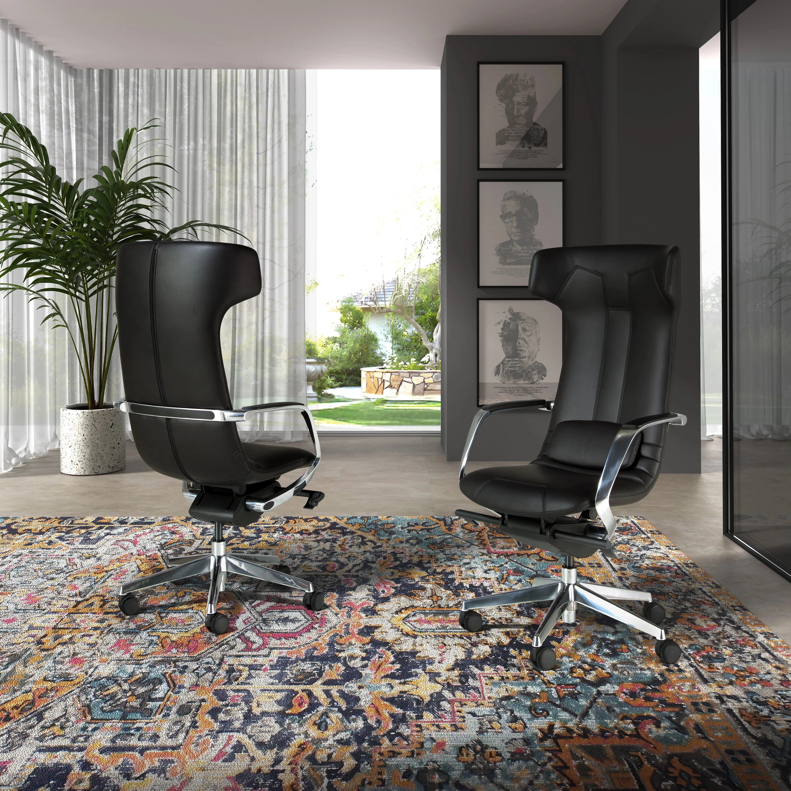 Fauteuil bureau similicuir 63×66×122