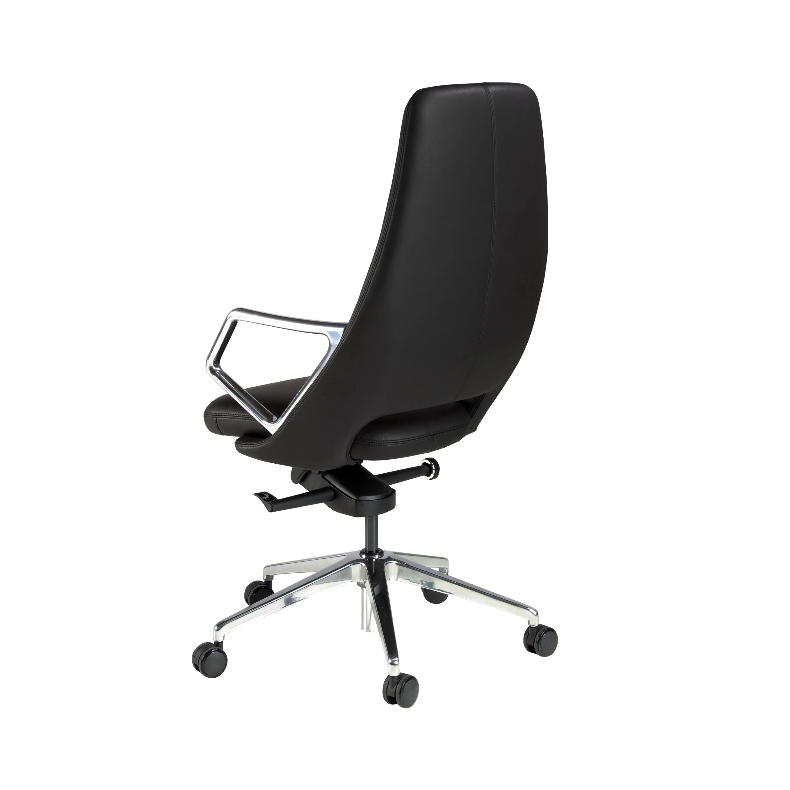 Fauteuil de bureau pivotant en similicuir noir