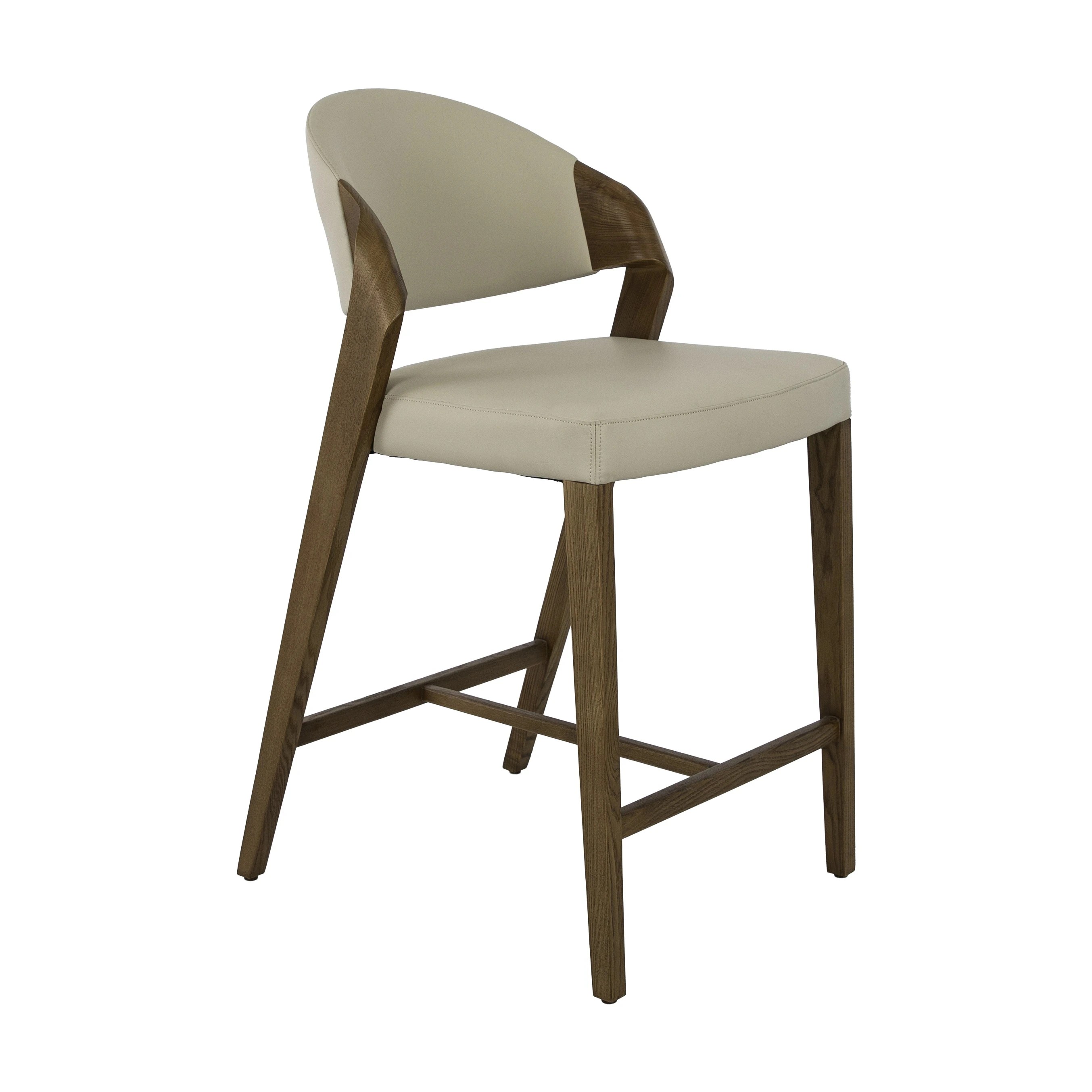 Tabouret en similicuir vison