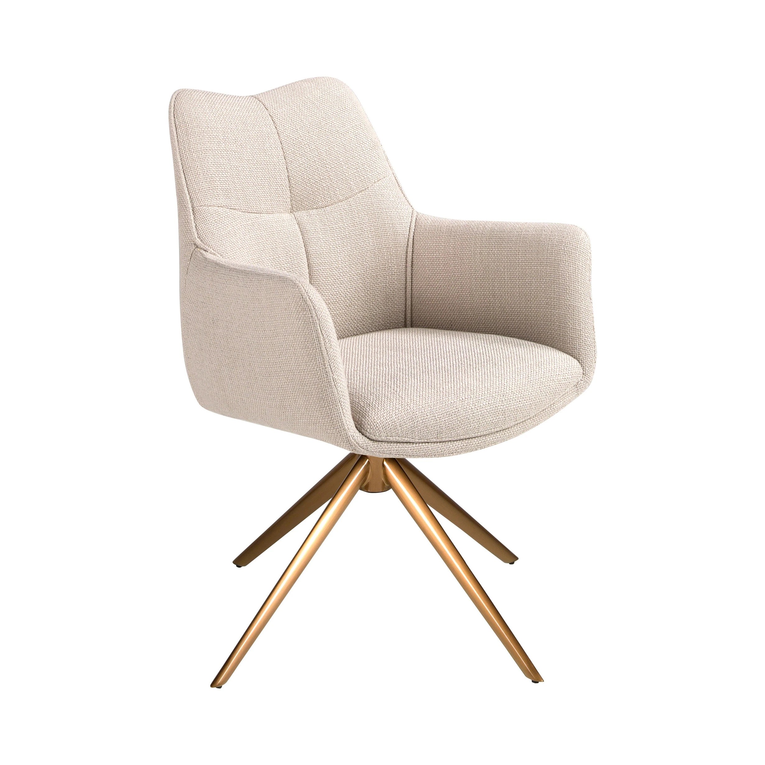 Chaise pivotante en tissu crème