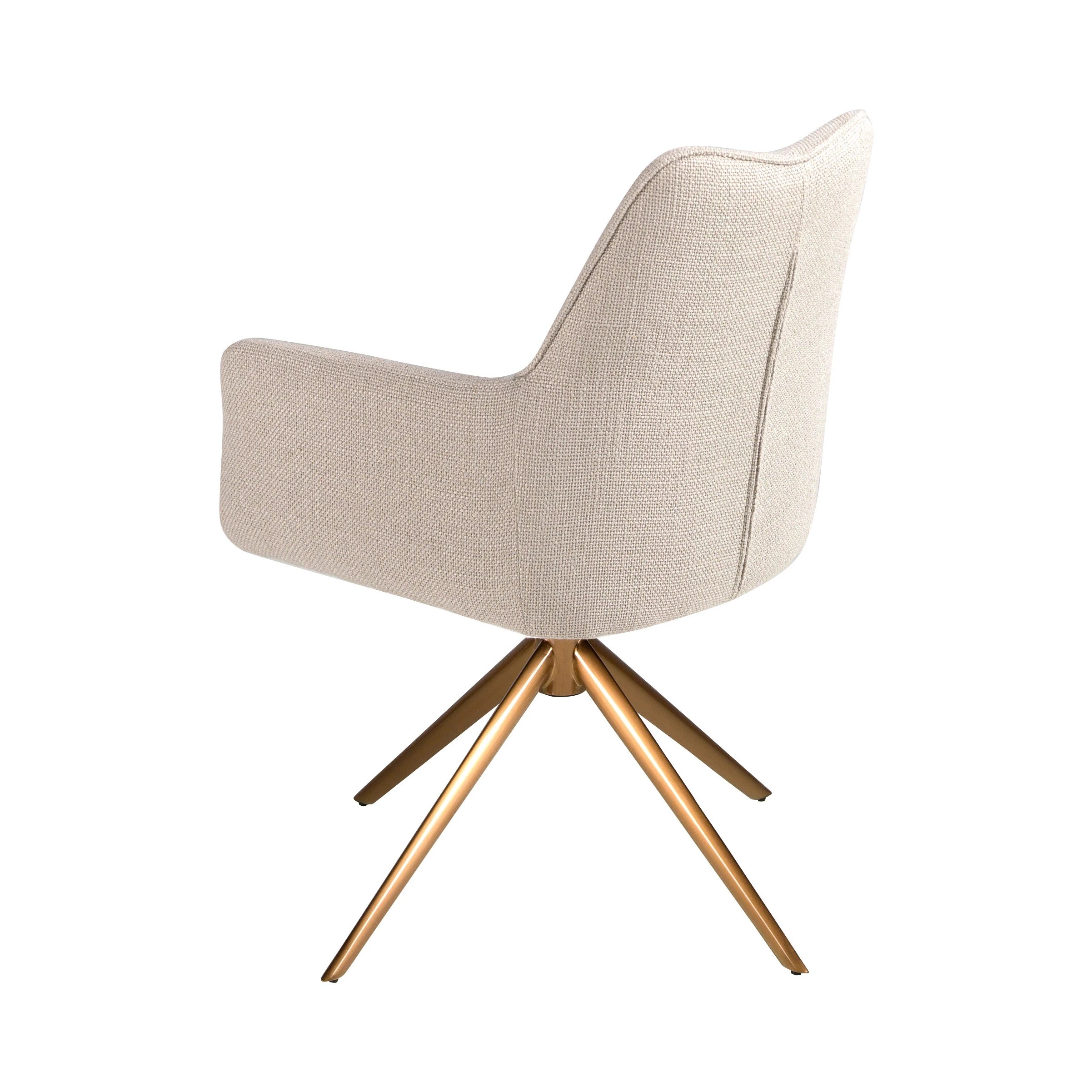 Chaise pivotante en tissu crème