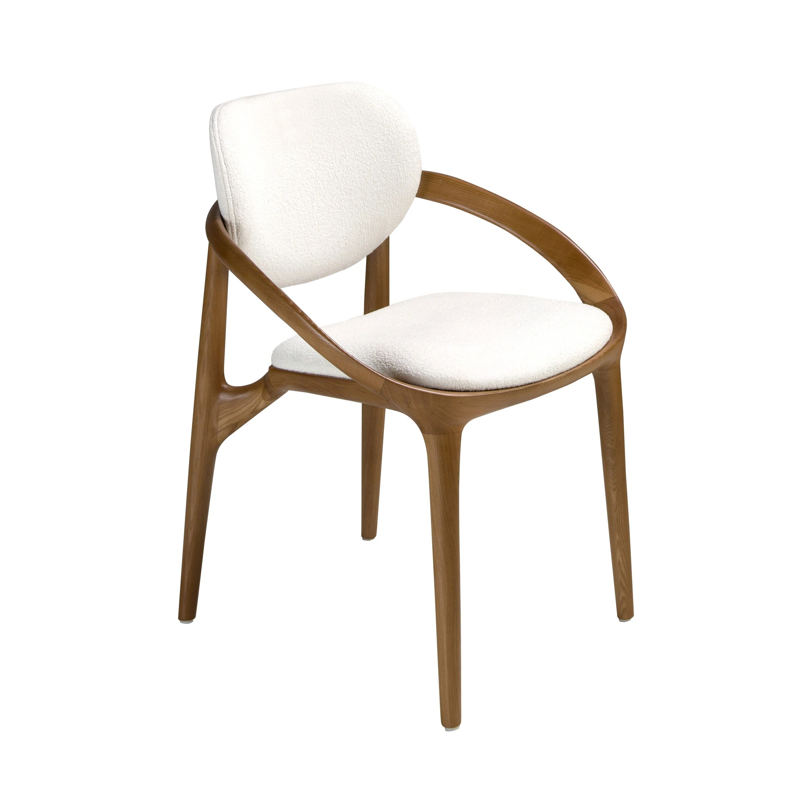 Chaise en tissu blanc cassé