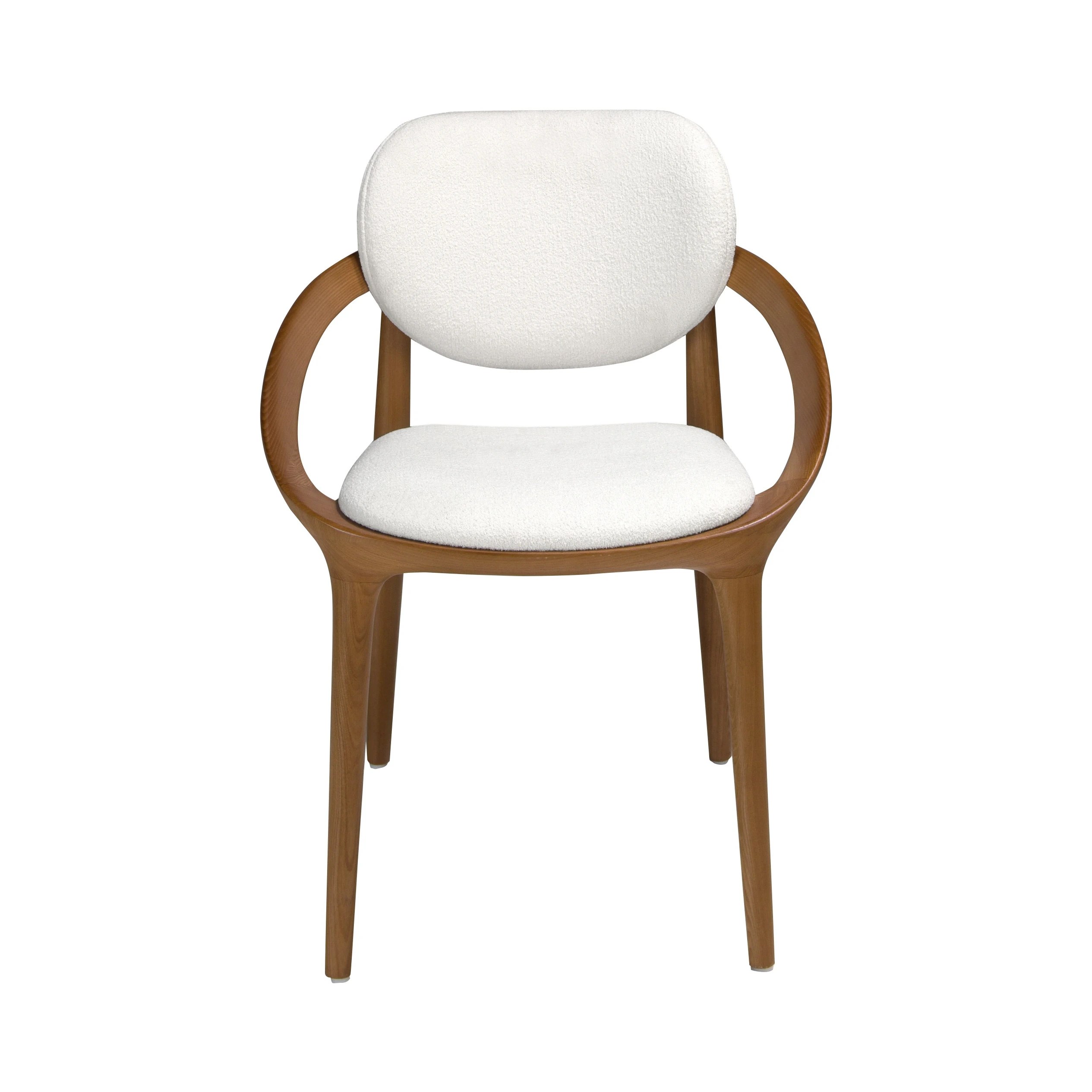Chaise en tissu blanc cassé