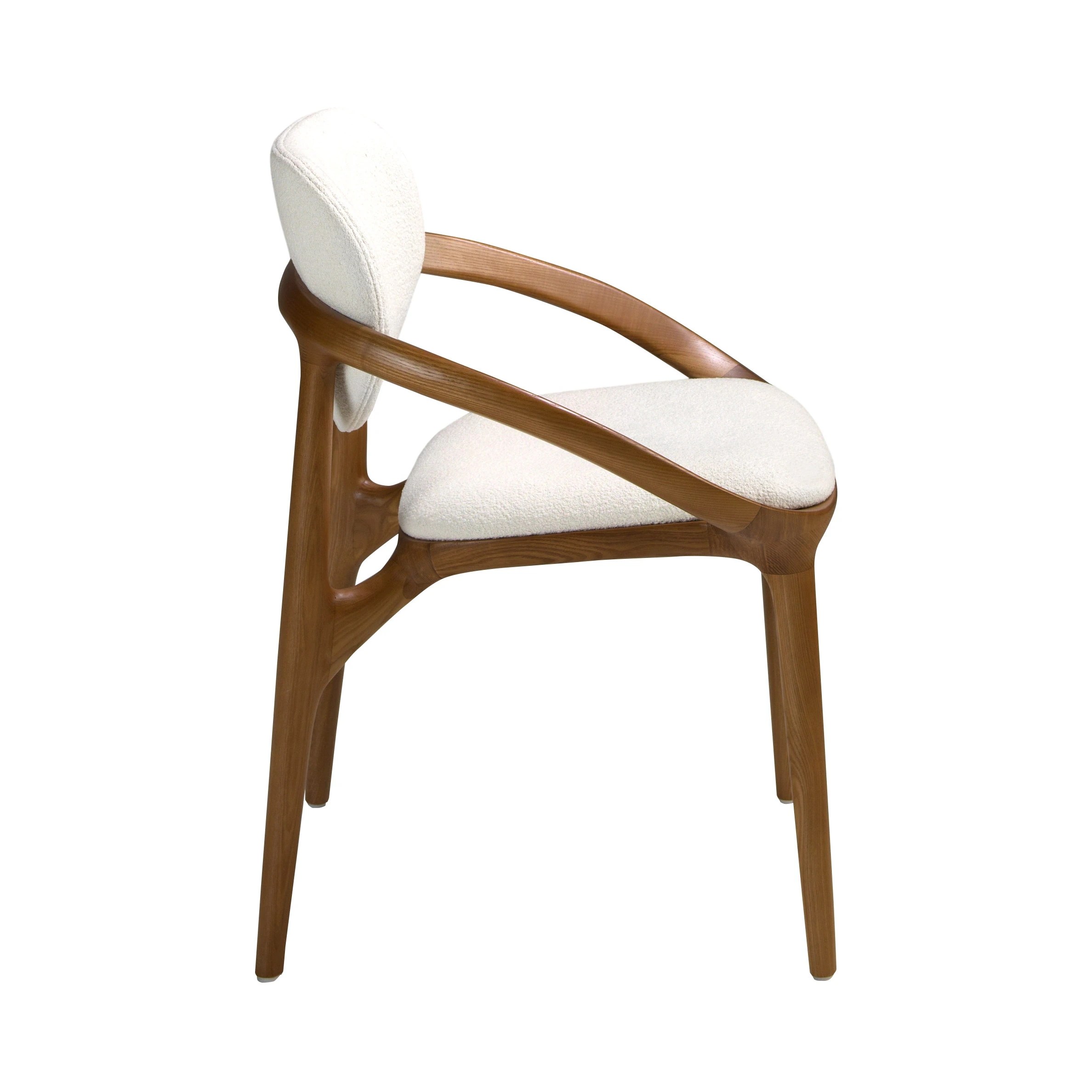 Chaise en tissu blanc cassé