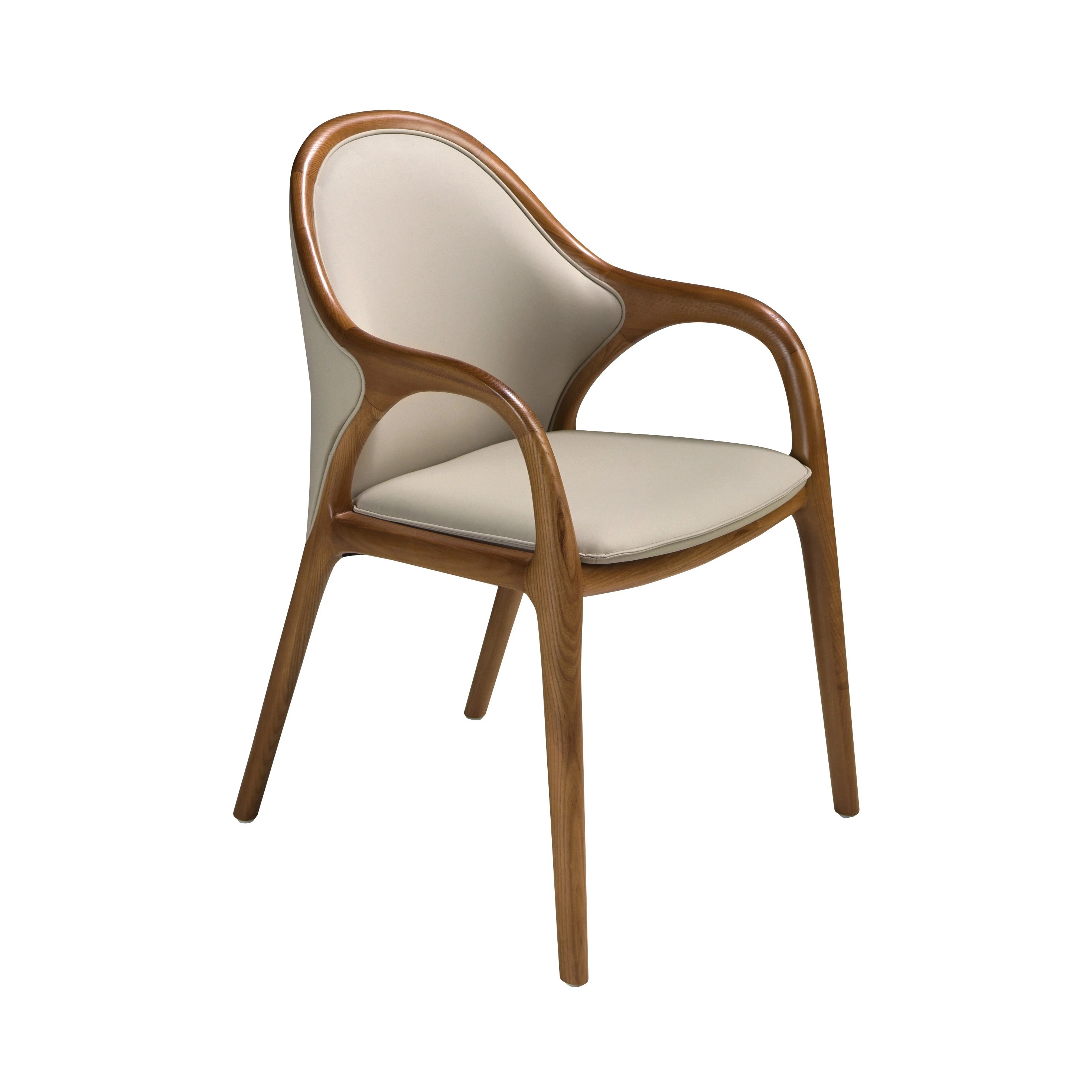 Chaise en similicuir sable