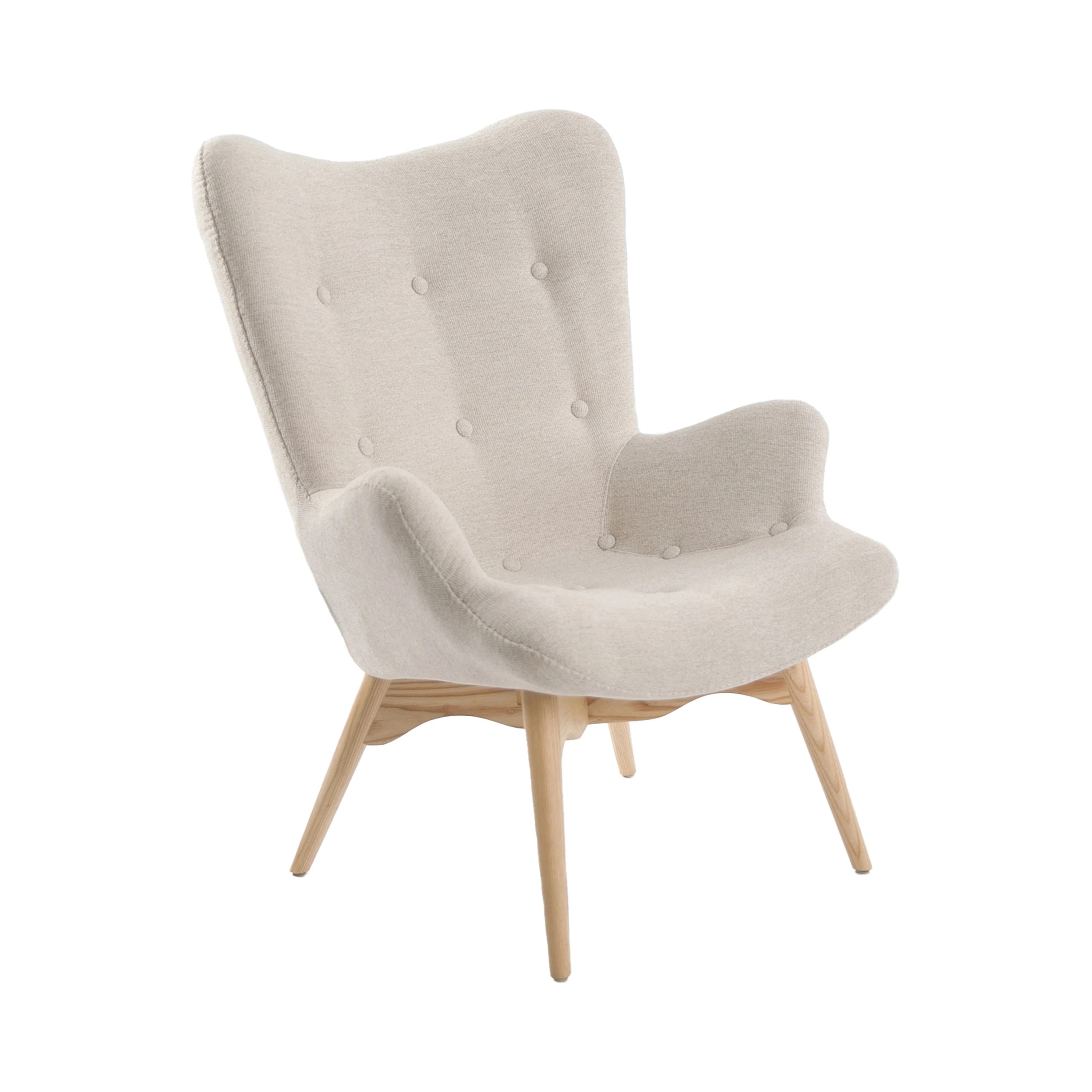 Fauteuil en tissu beige