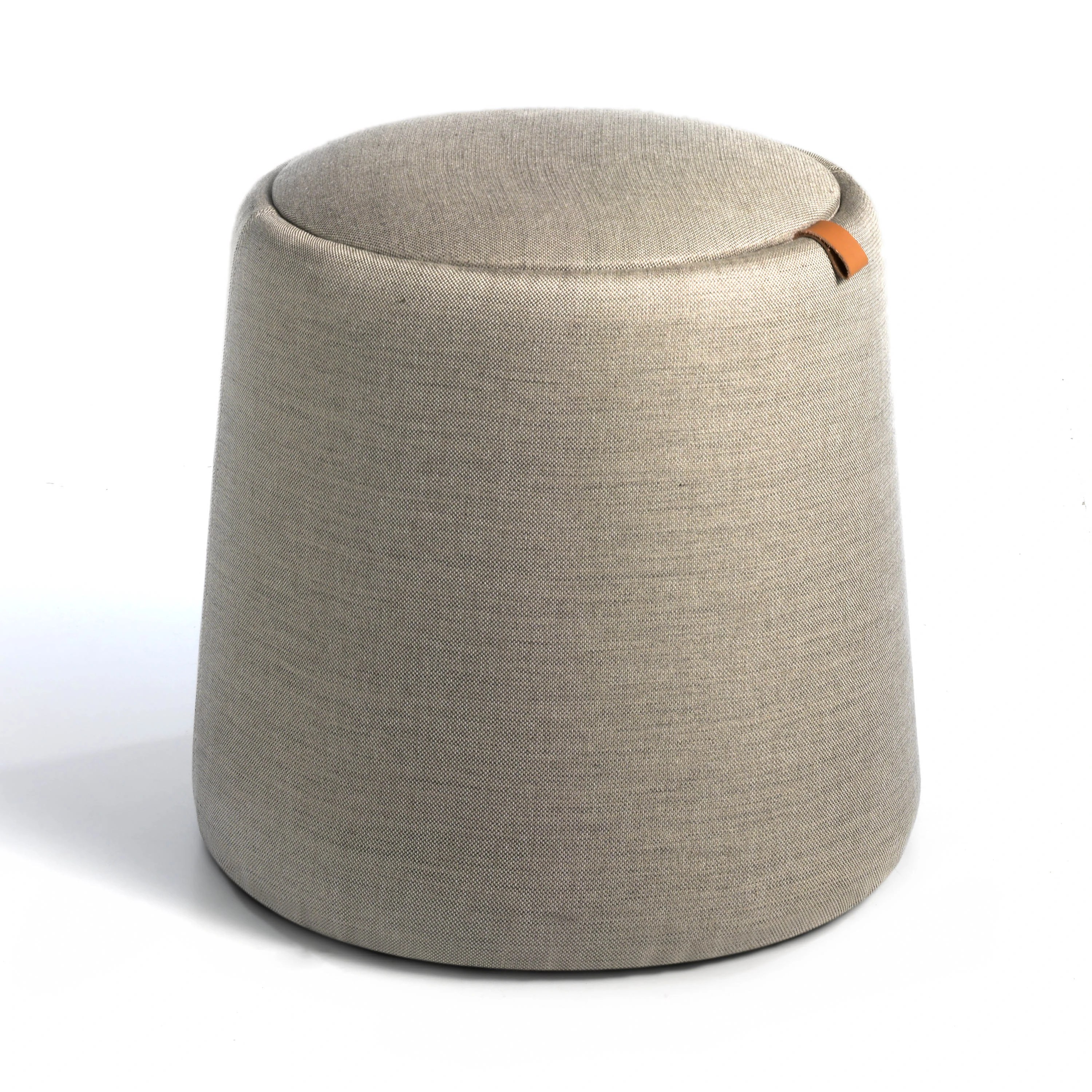 Pouf en tissu gris