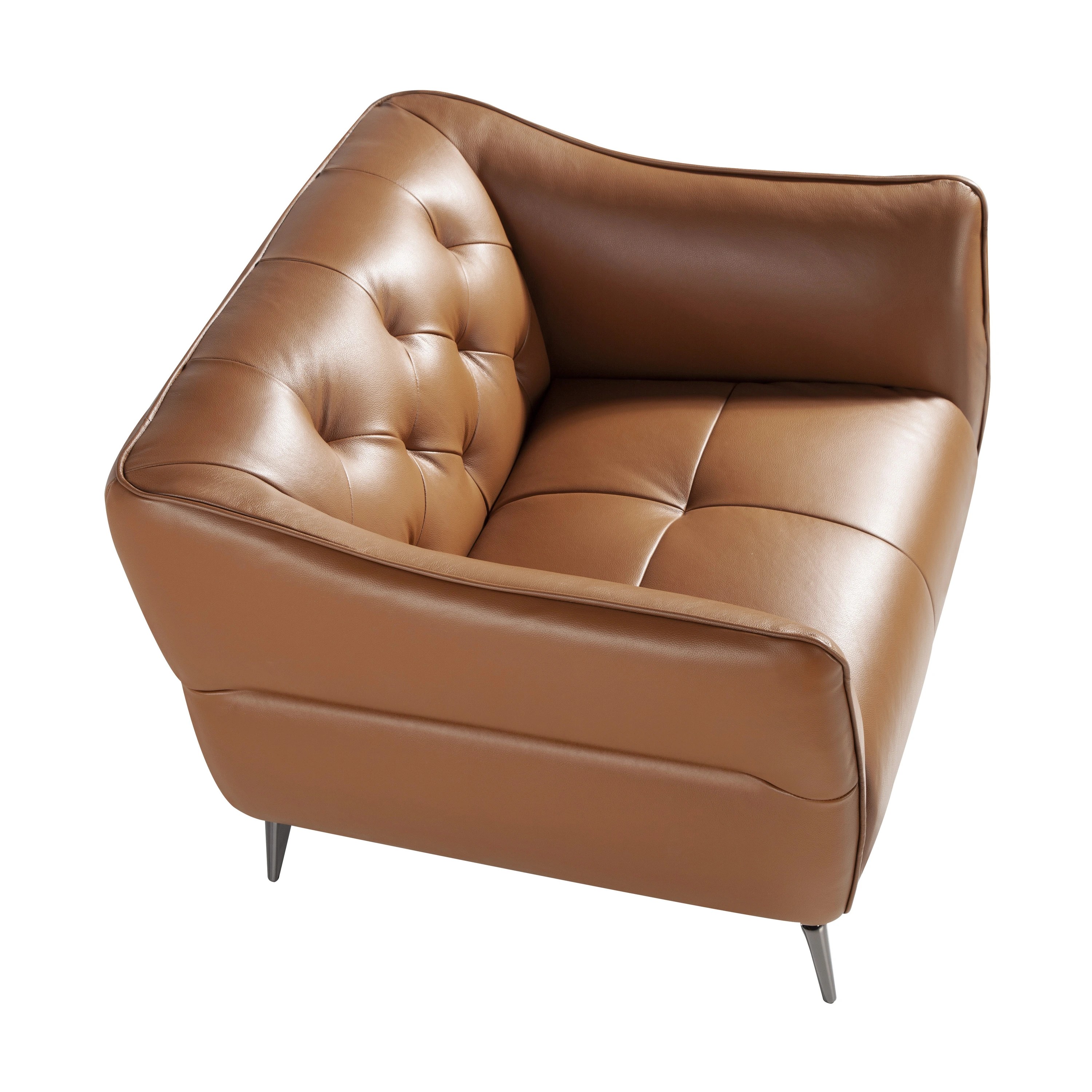 Fauteuil Chester cuir marron earth clay