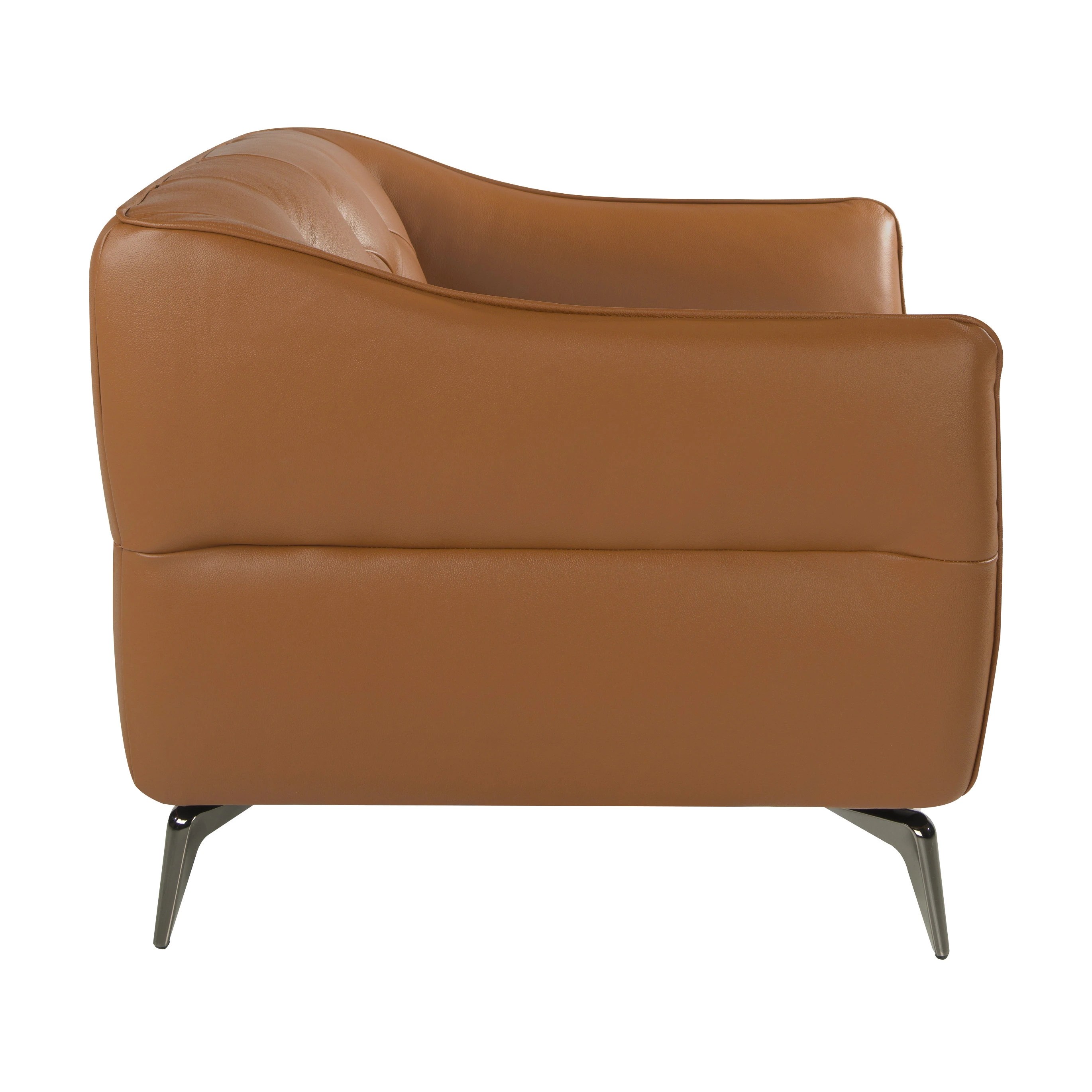 Fauteuil Chester cuir marron earth clay